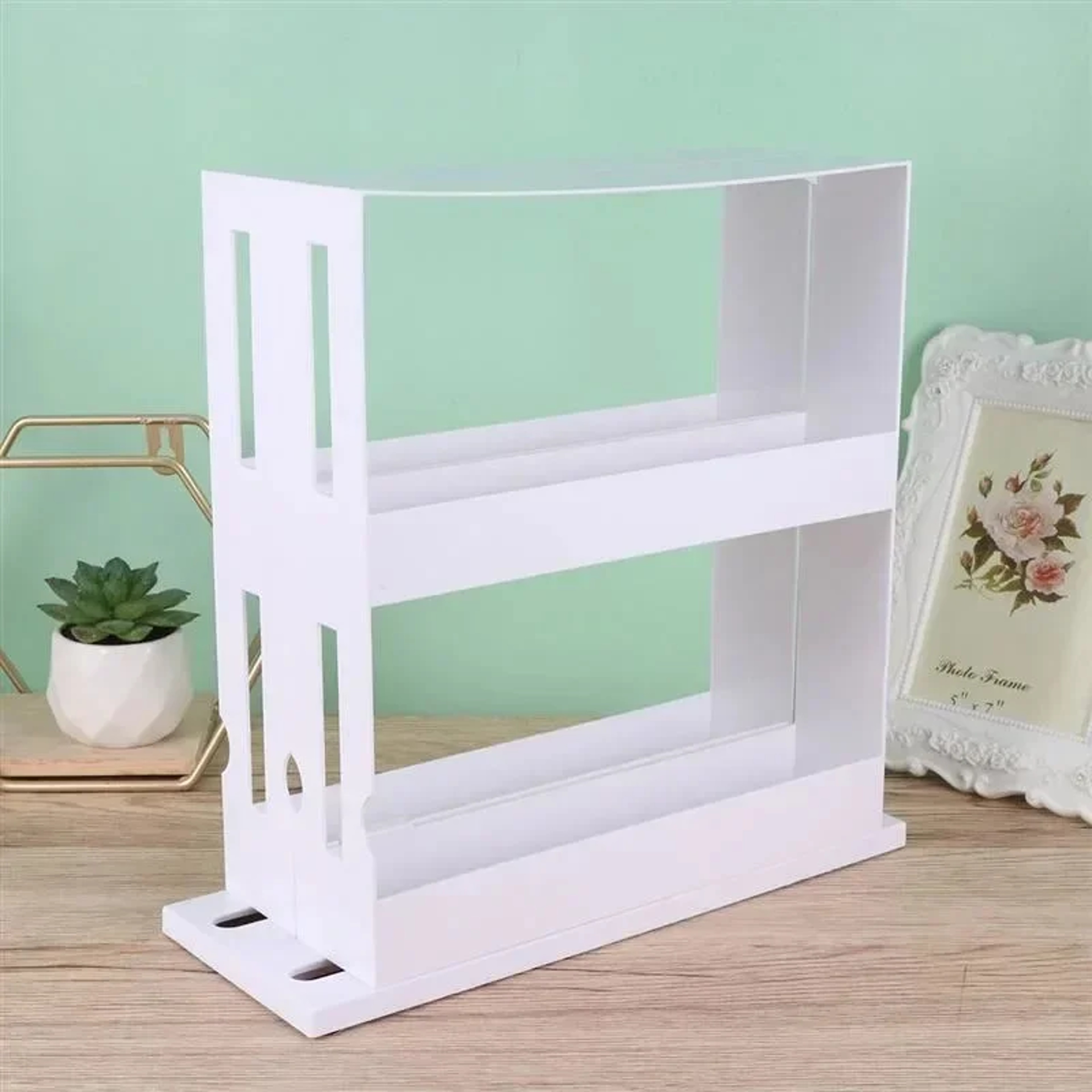 Swivel Storge Organizer, Rotate Spice Storage Rack Seasoning, Shelf Kitchen Bathroom Creative Household Item – view 6