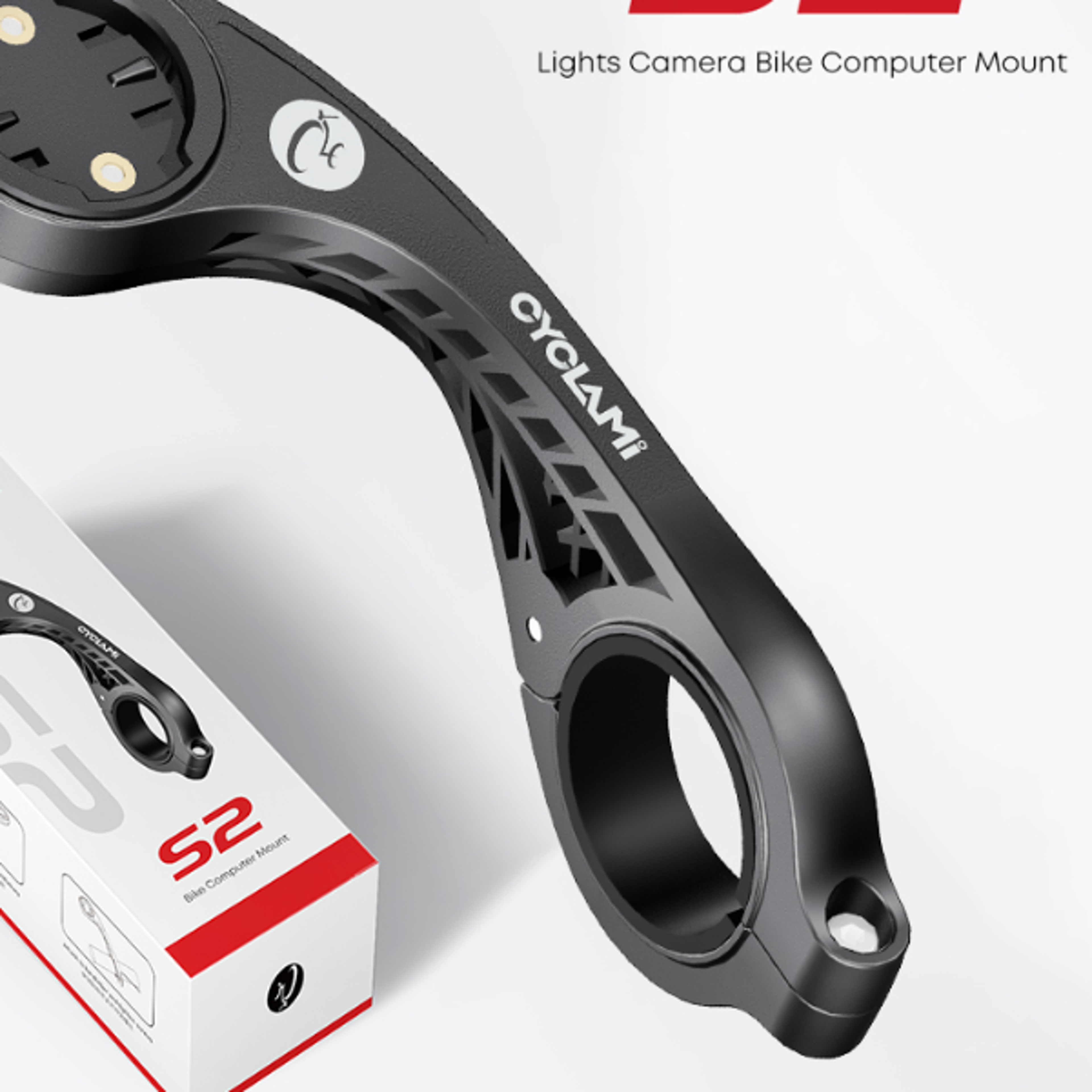 CYCLAMI S2 Bike Computer Mount Mountain Road Bicycle GPS Headlight Holder Bracket Support For GARMI