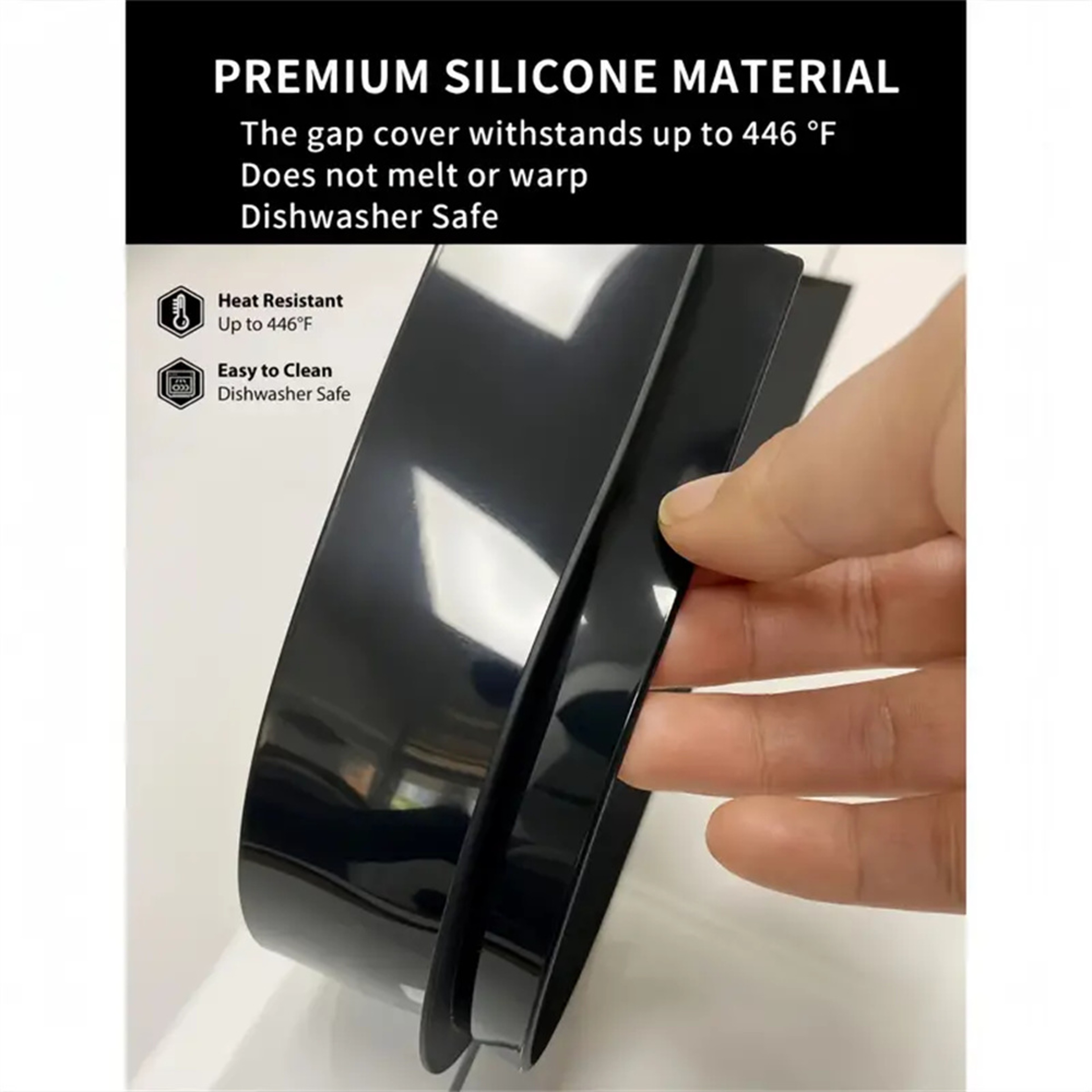 Flexible Silicone Gap Cover For Stove  Counter  No More Food Crumbs 4