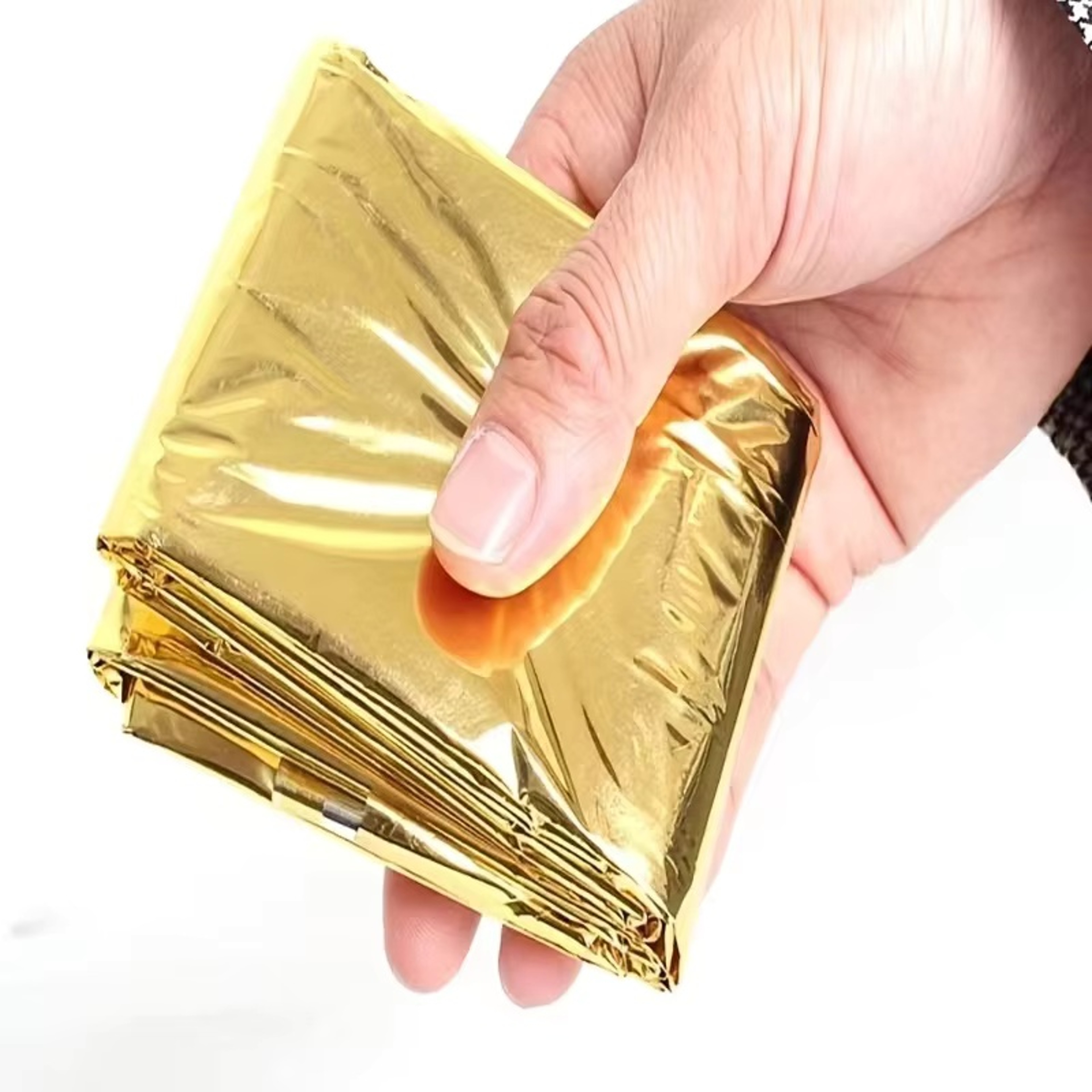 Portable Aluminum Foil Emergency Blanket Lightweight Reflective Survival Blanket for Hiking & Camping, First Aid – view 3