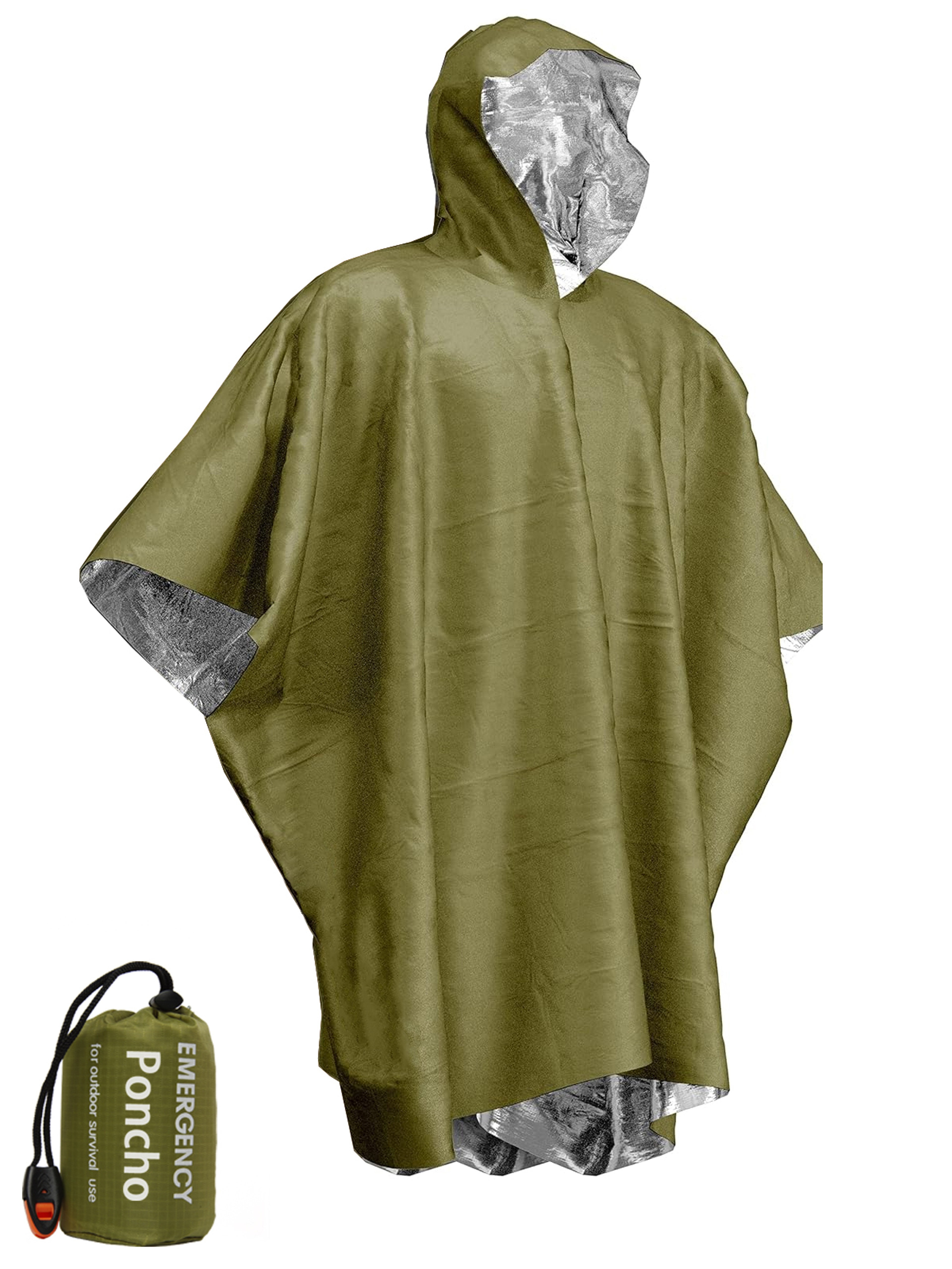 Emergency Waterproof Raincoat  Aluminum Film Disposable Poncho Warm Thermal Rainwear Blankets For S 0