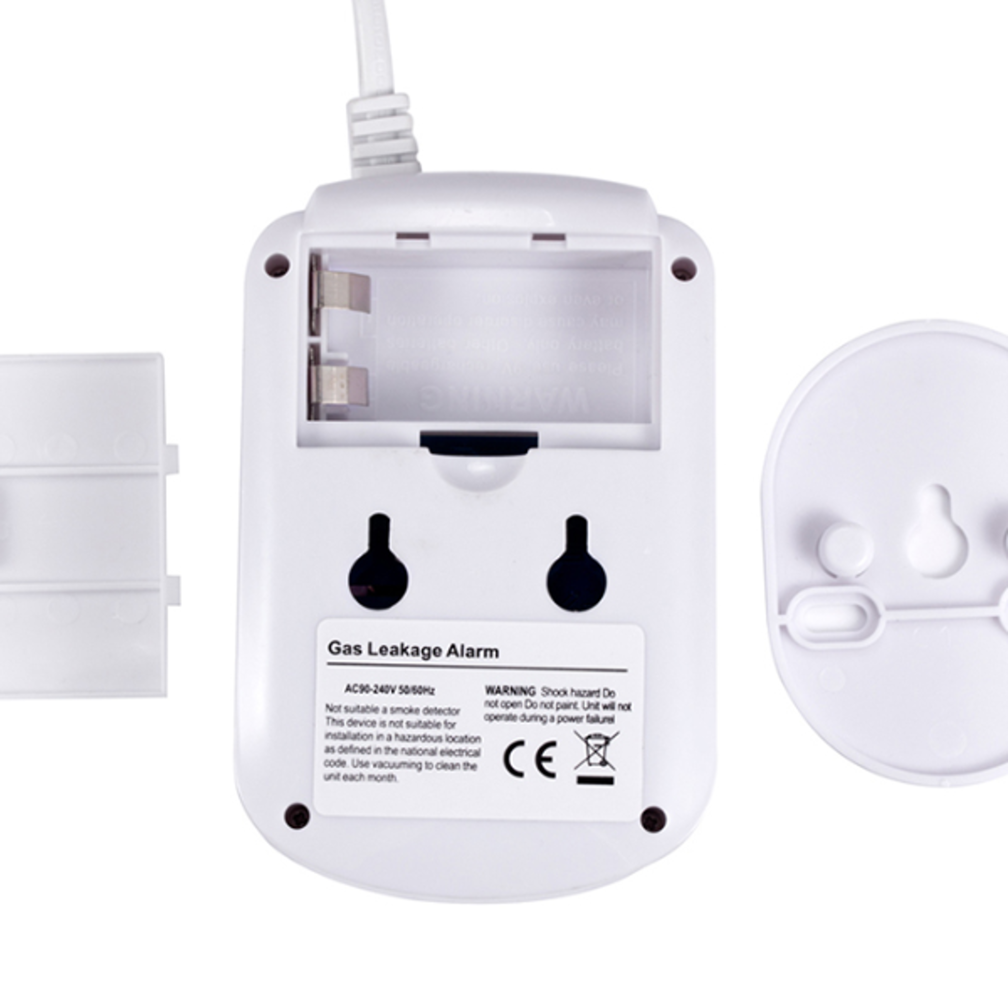GAS DETECTOR Voice Warning Kitchen Alarm Kit Independent EU Plug in Combustible Natural LCD Display