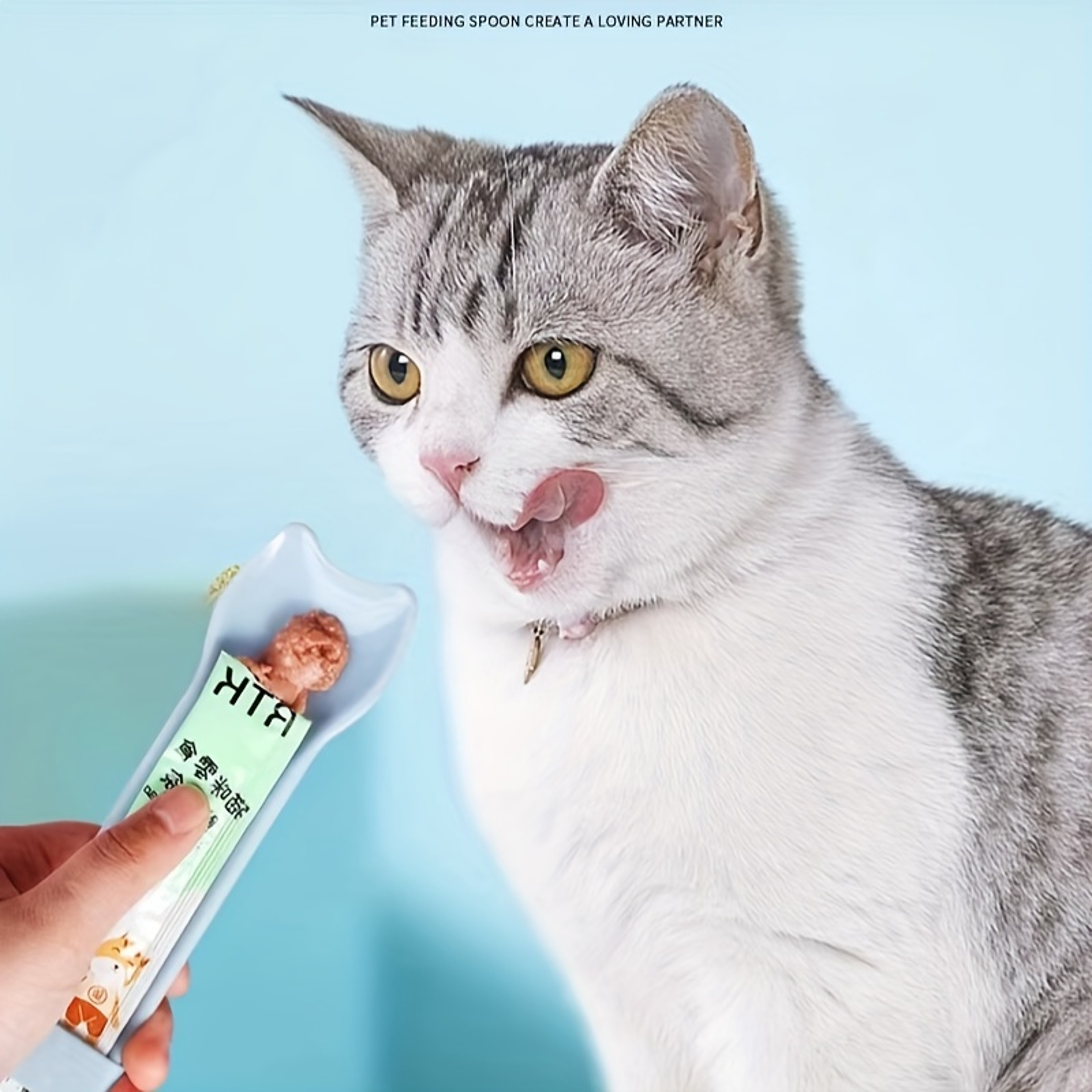Cat Treat Feeder Spoon for Lickable Cat Treats Squeeze Dispenser Feeding Tool – view 4