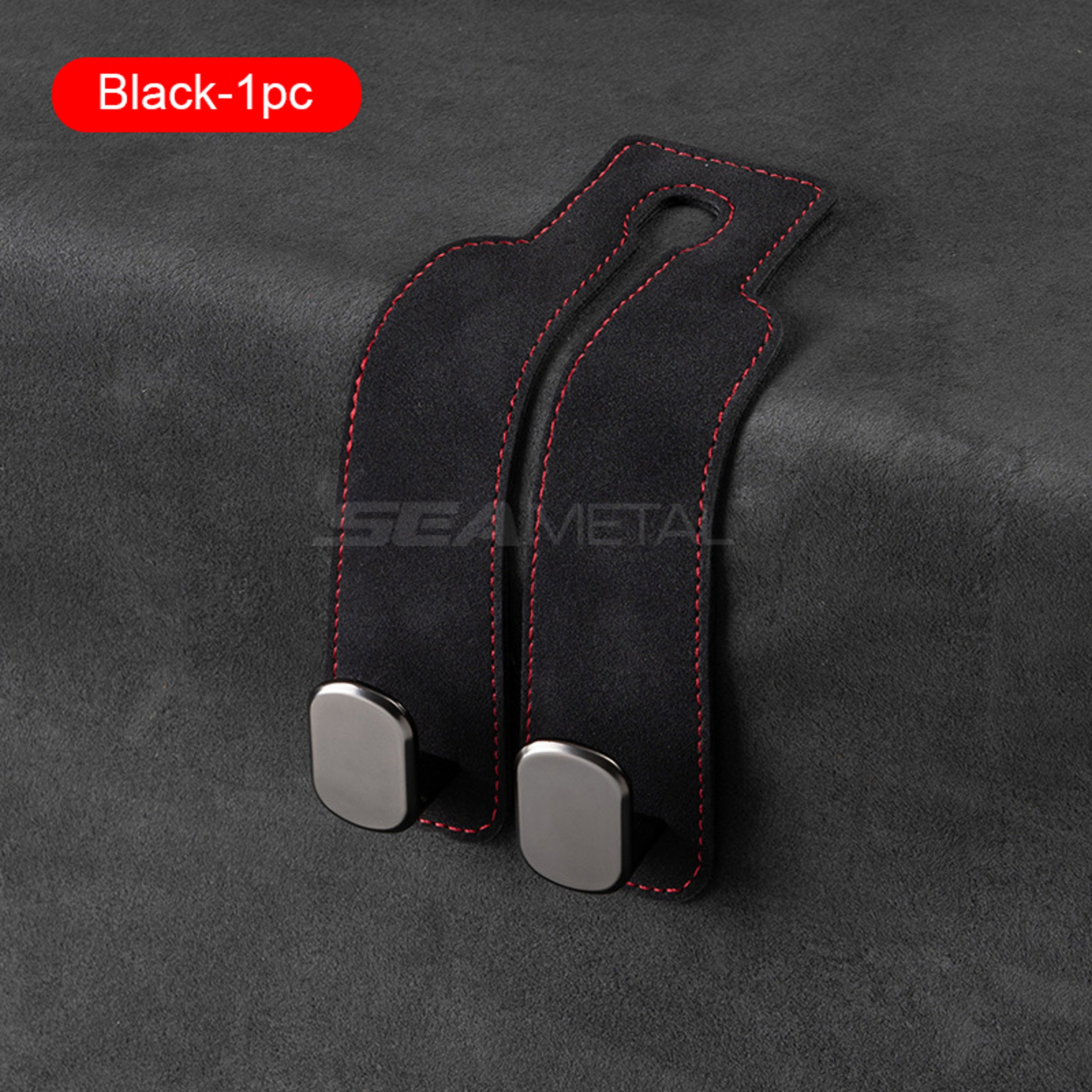 Universal Car Headrest Hook  Premium Suede Rear Seat Hanging Dual Hook With Large LoadBearing Alloy