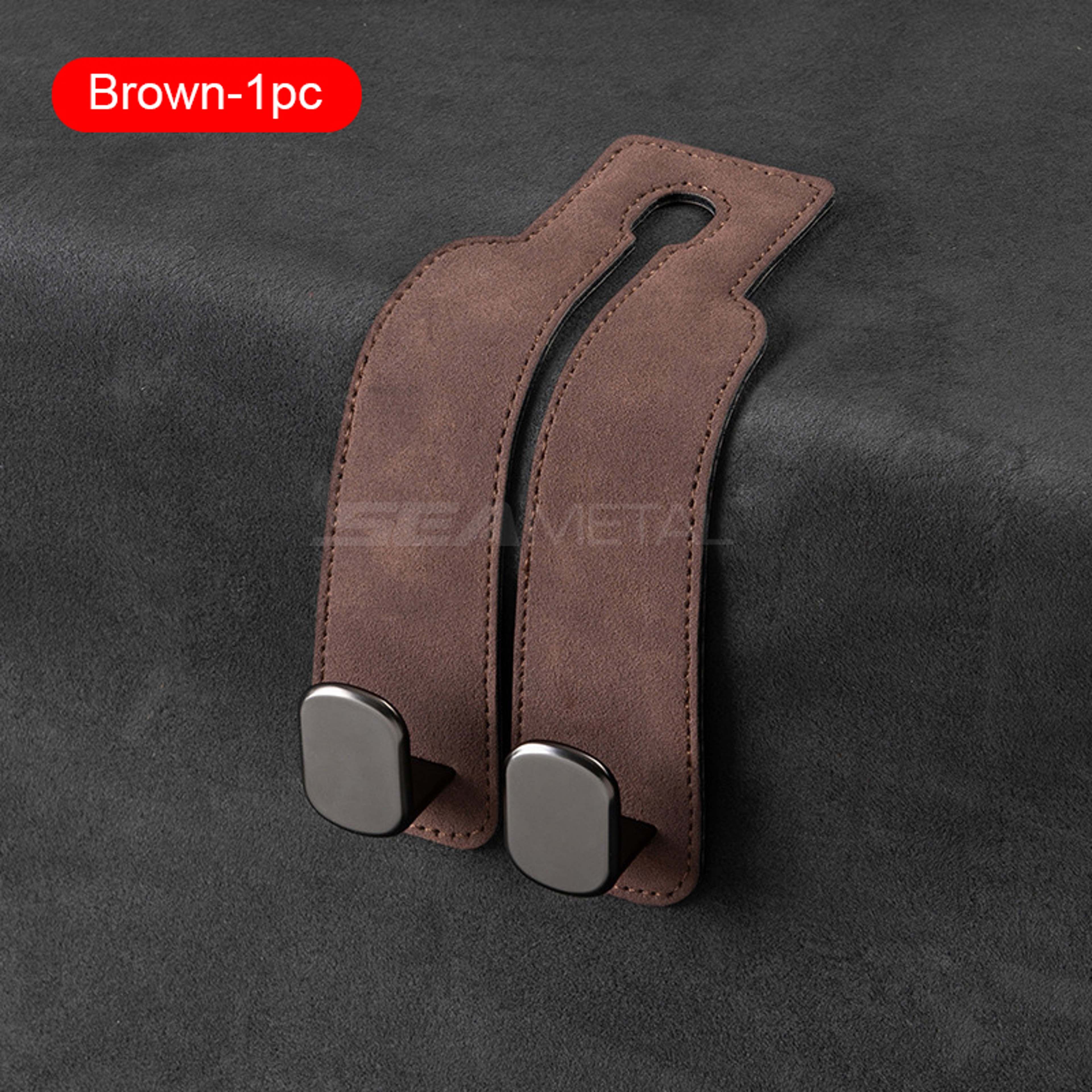 Universal Car Headrest Hook  Premium Suede Rear Seat Hanging Dual Hook With Large LoadBearing Alloy