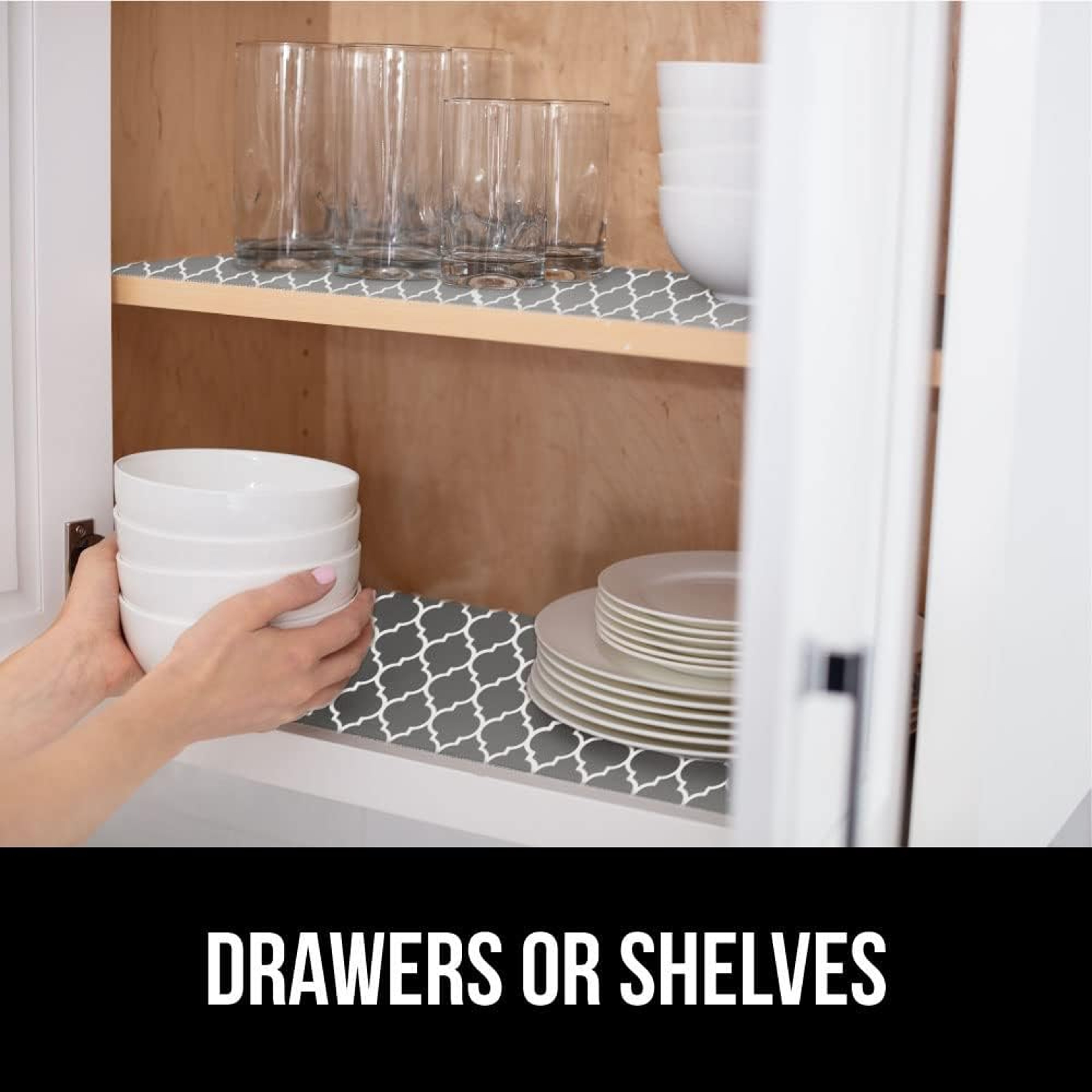 NonAdhesive AntiSlip Shelf Liner  Waterproof Drawer  Cabinet Liner For Kitchen Storage 4