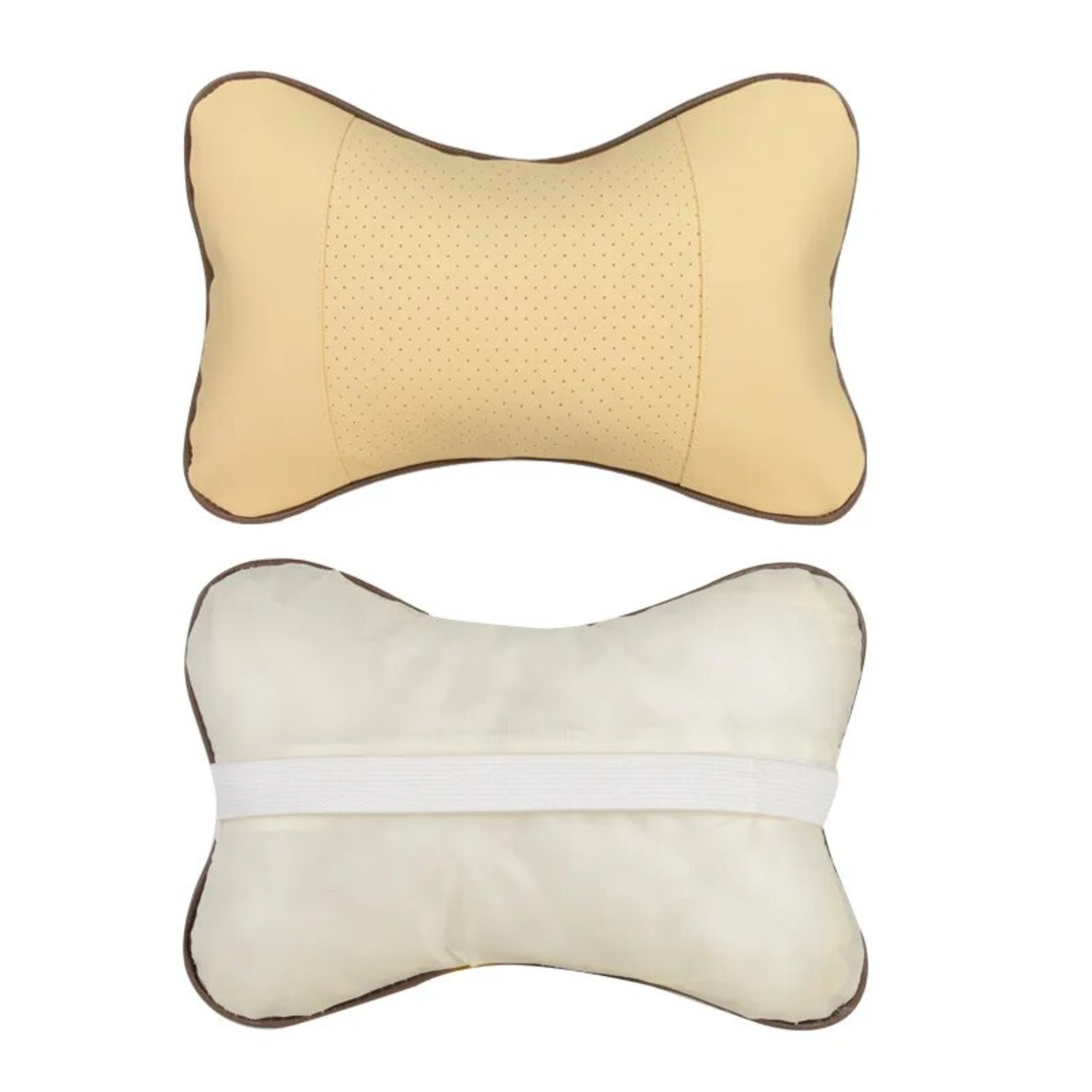 Car Neck Pillows Both Side Pu Leather 1pcs Pack Headrest For Head Pain Relief Filled Fiber Universal Car Pillow – view 4