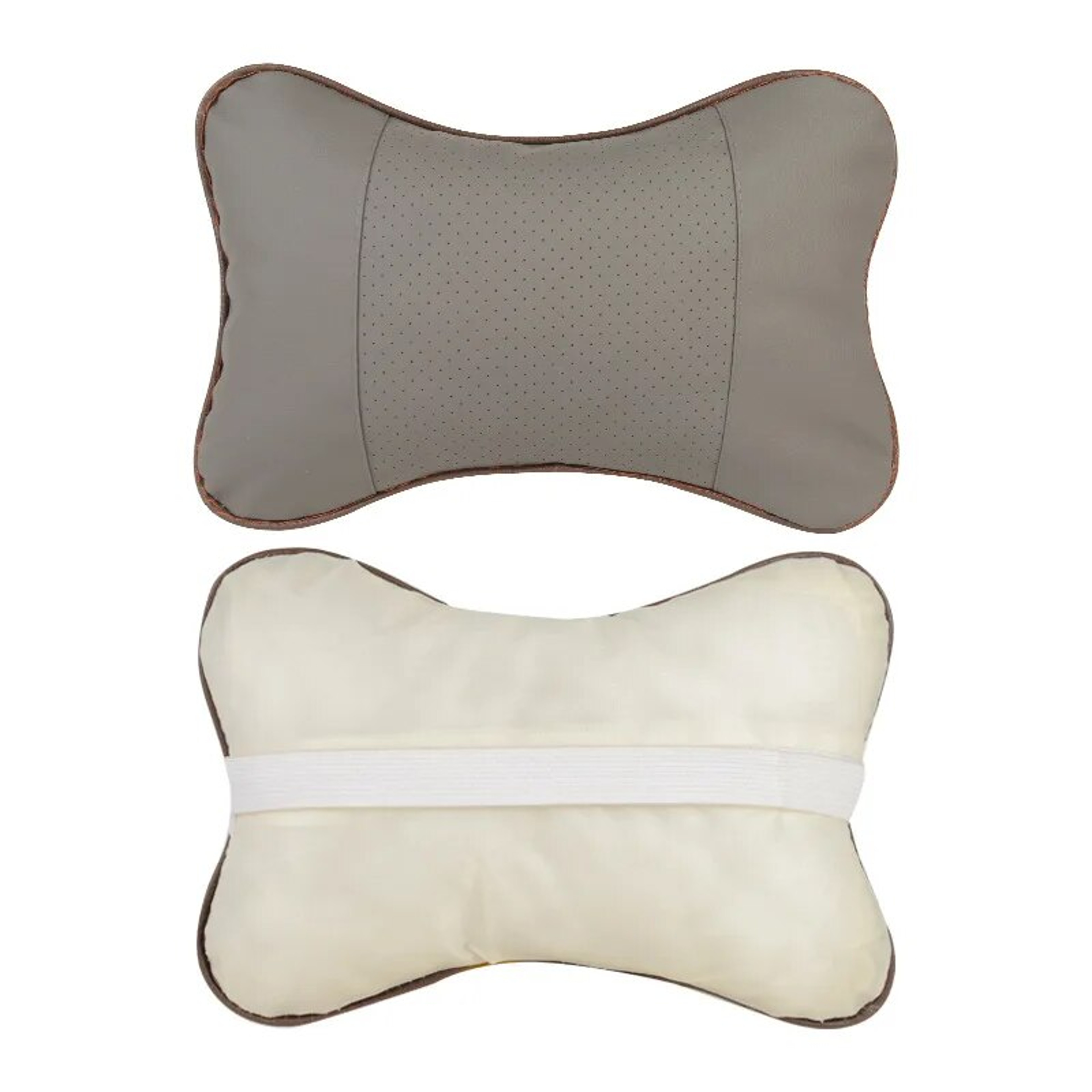 Car Neck Pillows Both Side Pu Leather 1pcs Pack Headrest For Head Pain Relief Filled Fiber Universal Car Pillow – view 5