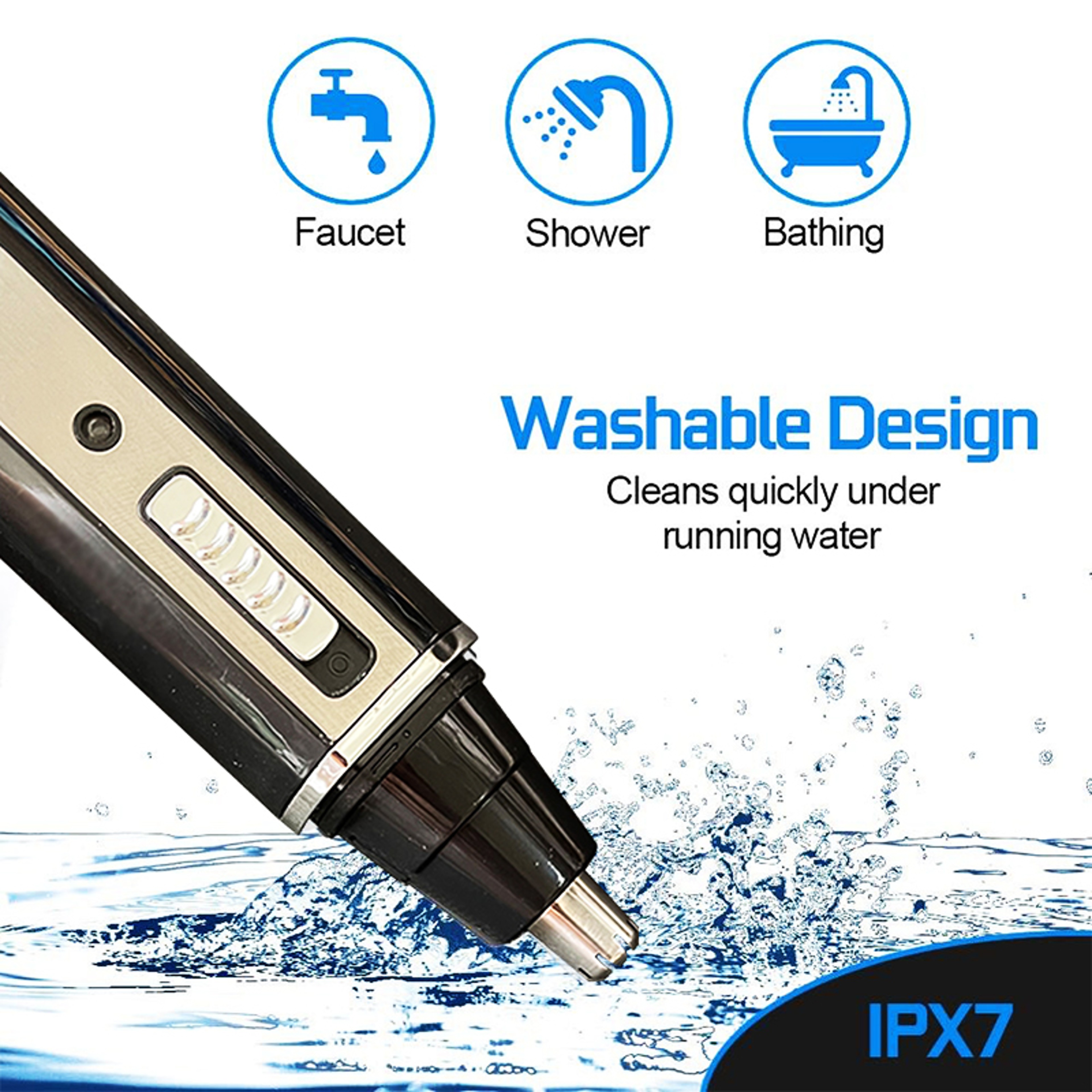 Rechargeable Nose & Beard Trimmer for Men  Precision Ear & Eyebrow Hair Remov – view 6