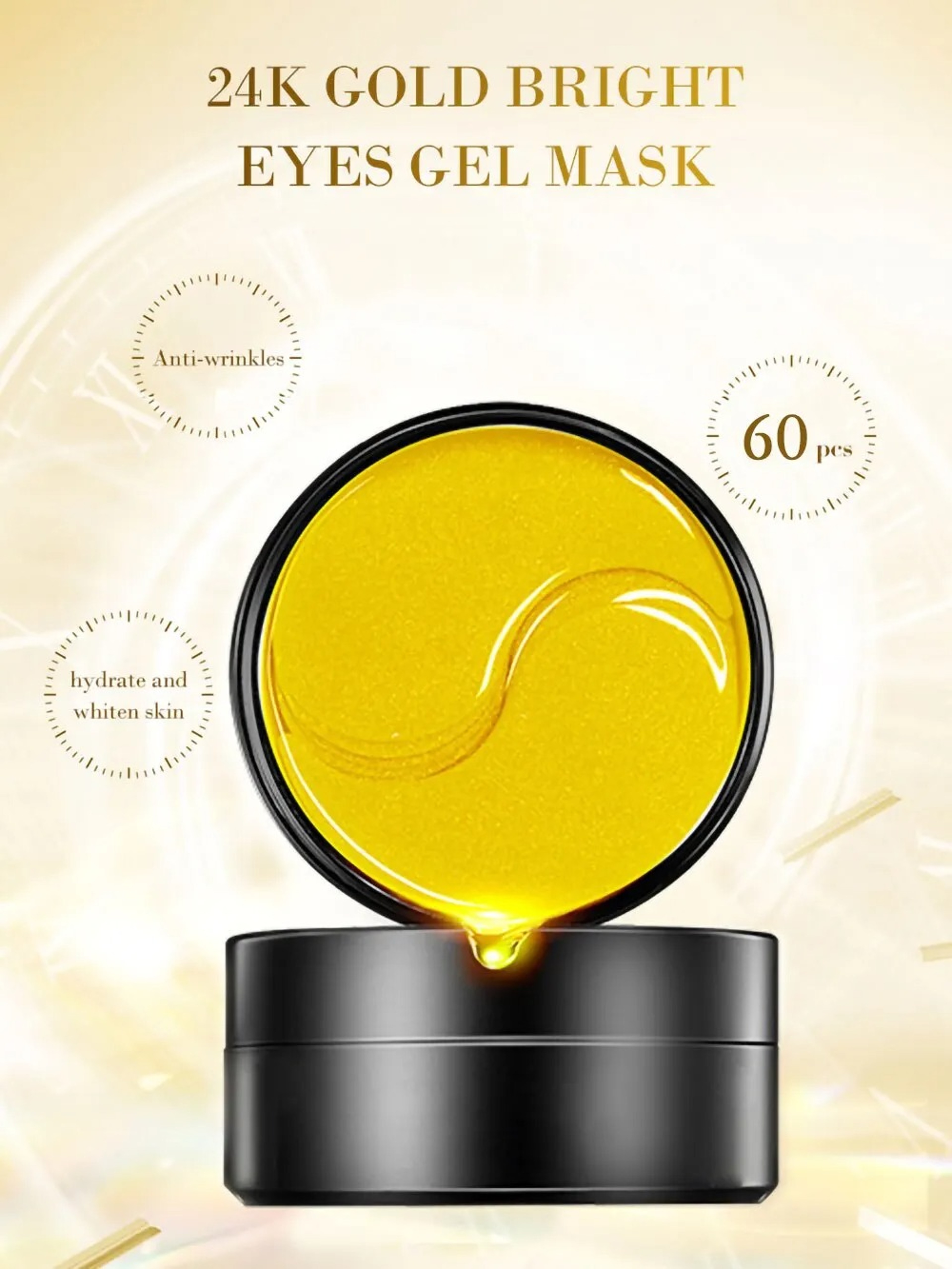 Golden Moisturizing Collagen Eye Mask for Nourishing & Relieving Eye Fatigue Korean Skin Care – view 3