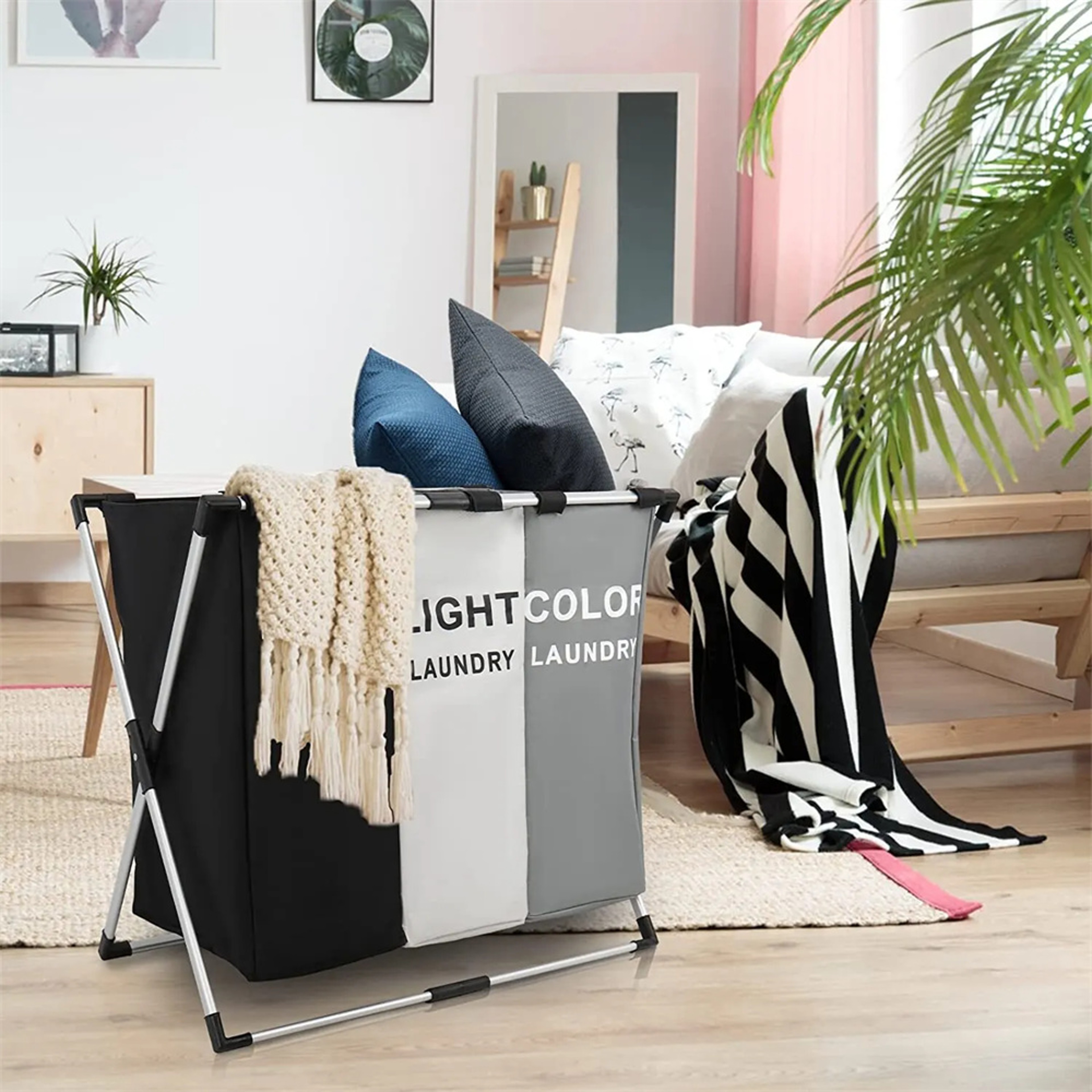 Large Foldable Laundry Basket  Waterproof Storage Hamper For Clothes Two Size Options 5