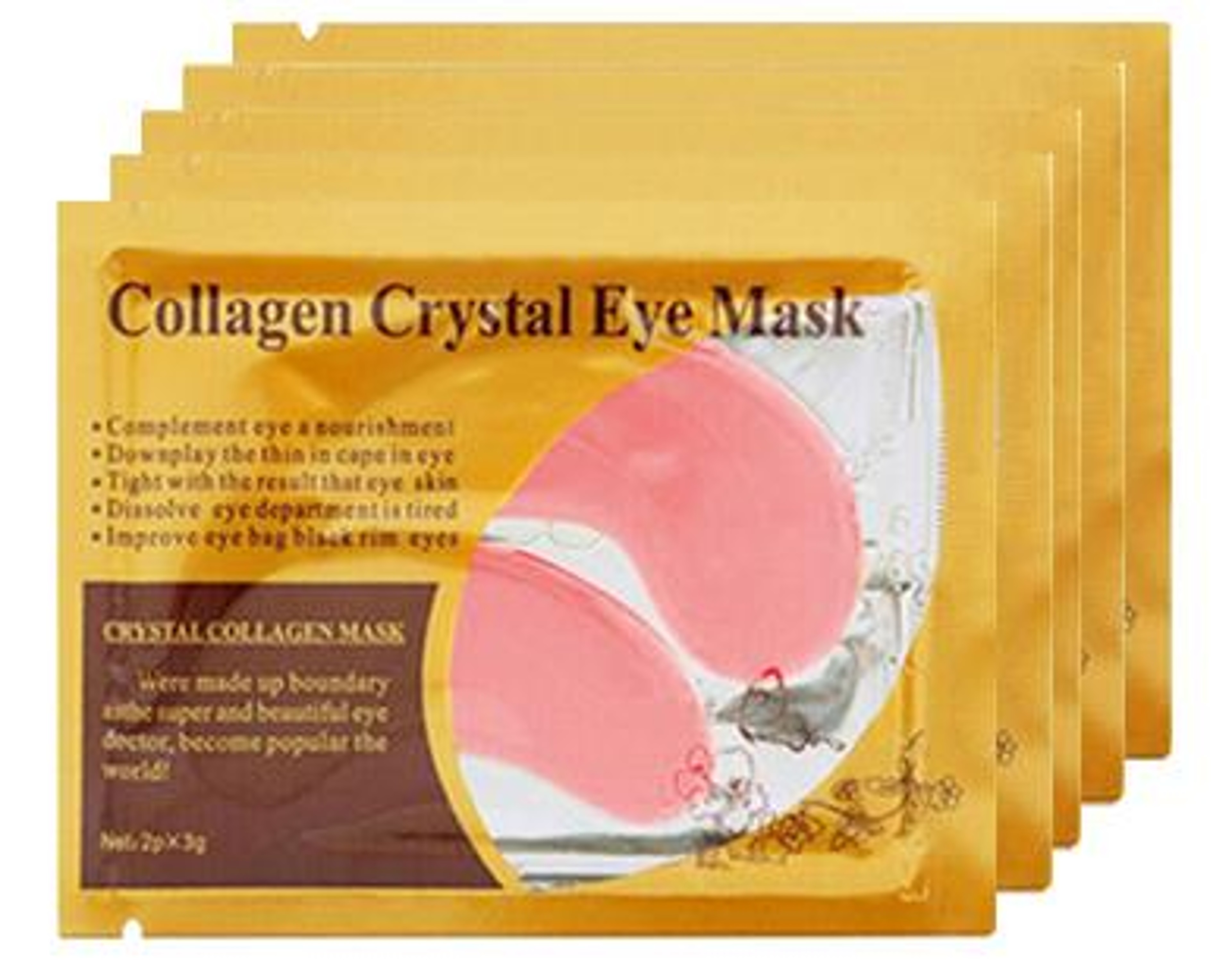 Gold Collagen Crystal Eye Mask  Firming, Moisturizing, and Nourishing Eye Patches for Radiant Skin – view 7