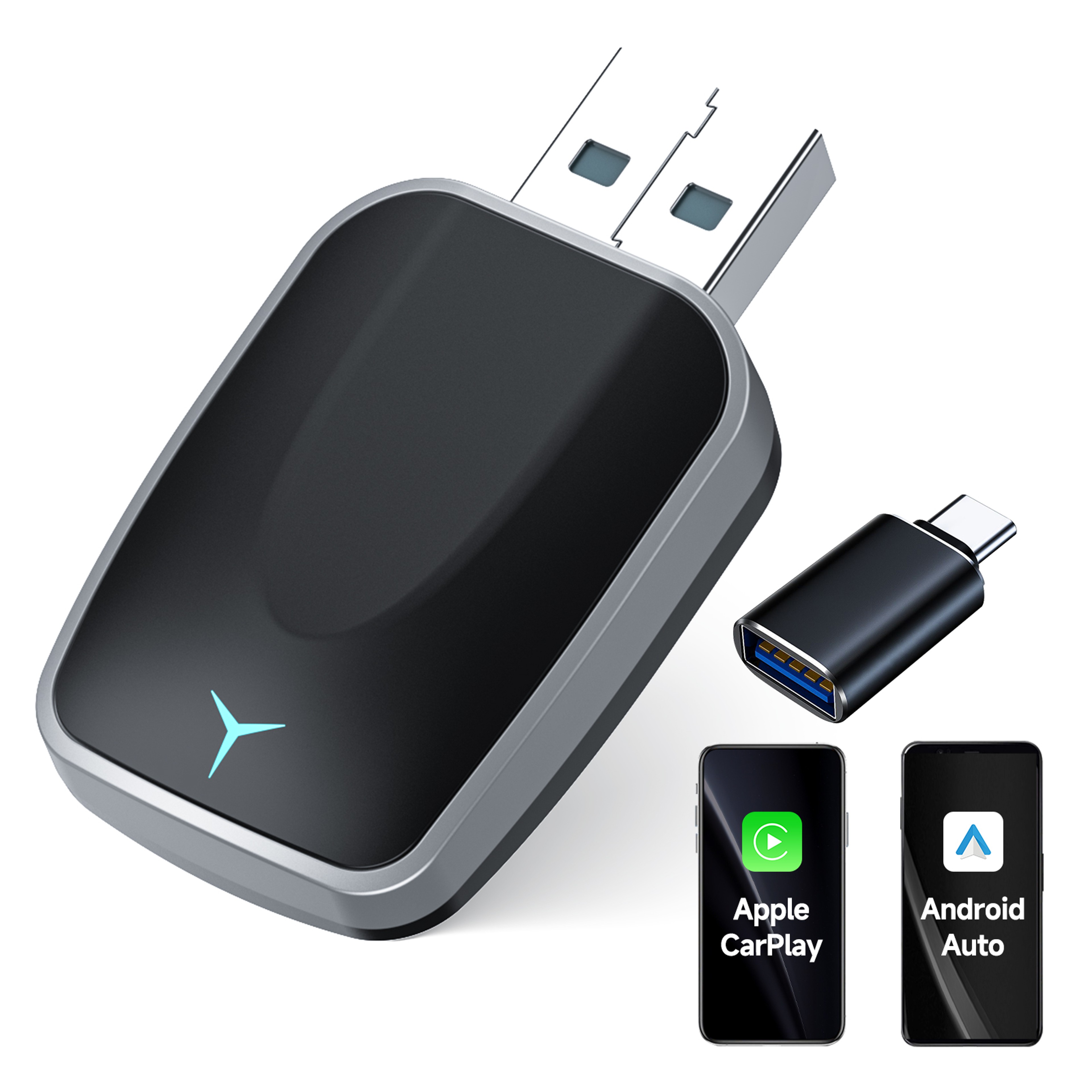 Wireless CarPlay & Android Auto Adapter  Plug & Play for Seamless Connectivity – view 1