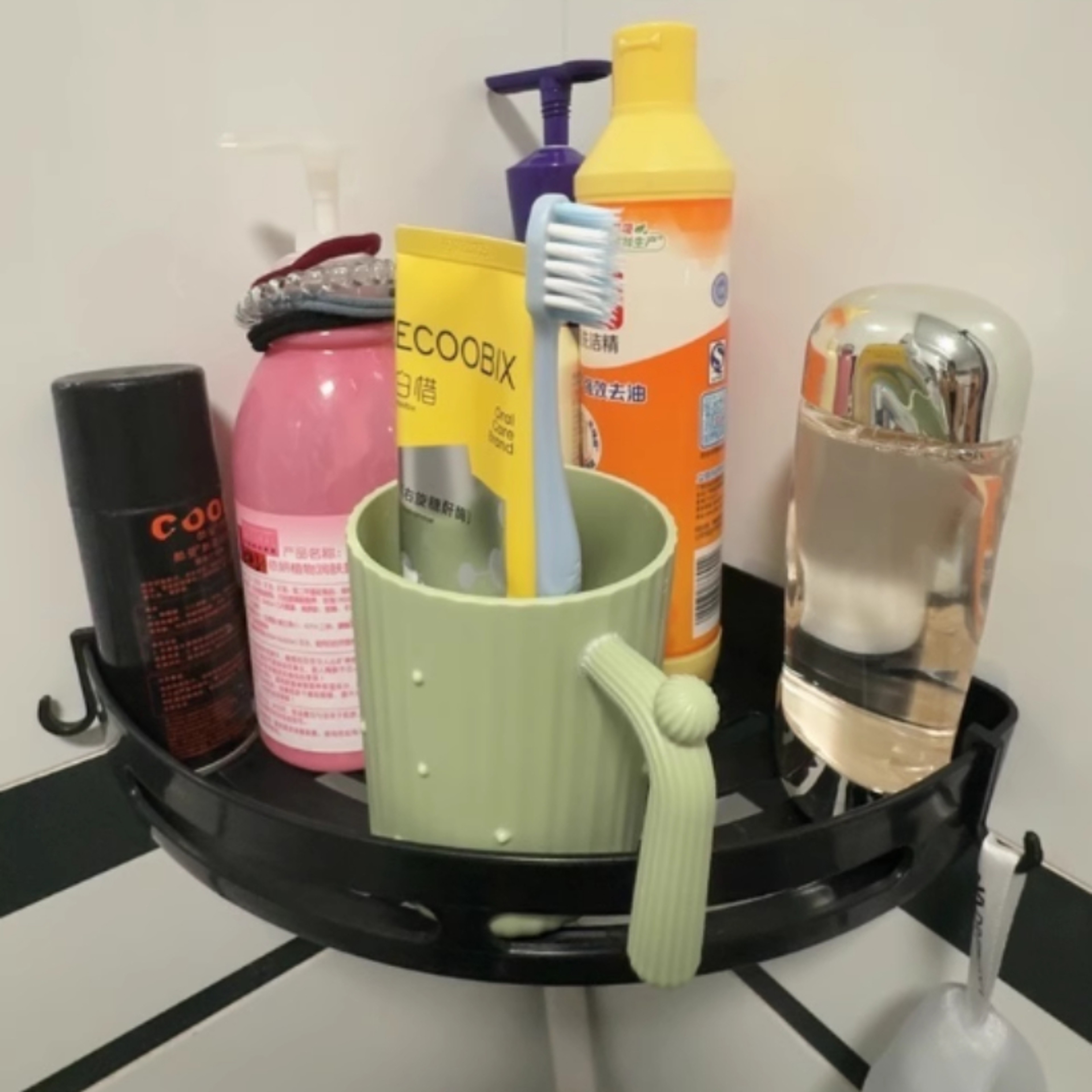 Waterproof NoDrill Shower Shelf  Strong Adhesive Bathroom Organizer Towel  Shampoo Holder 5