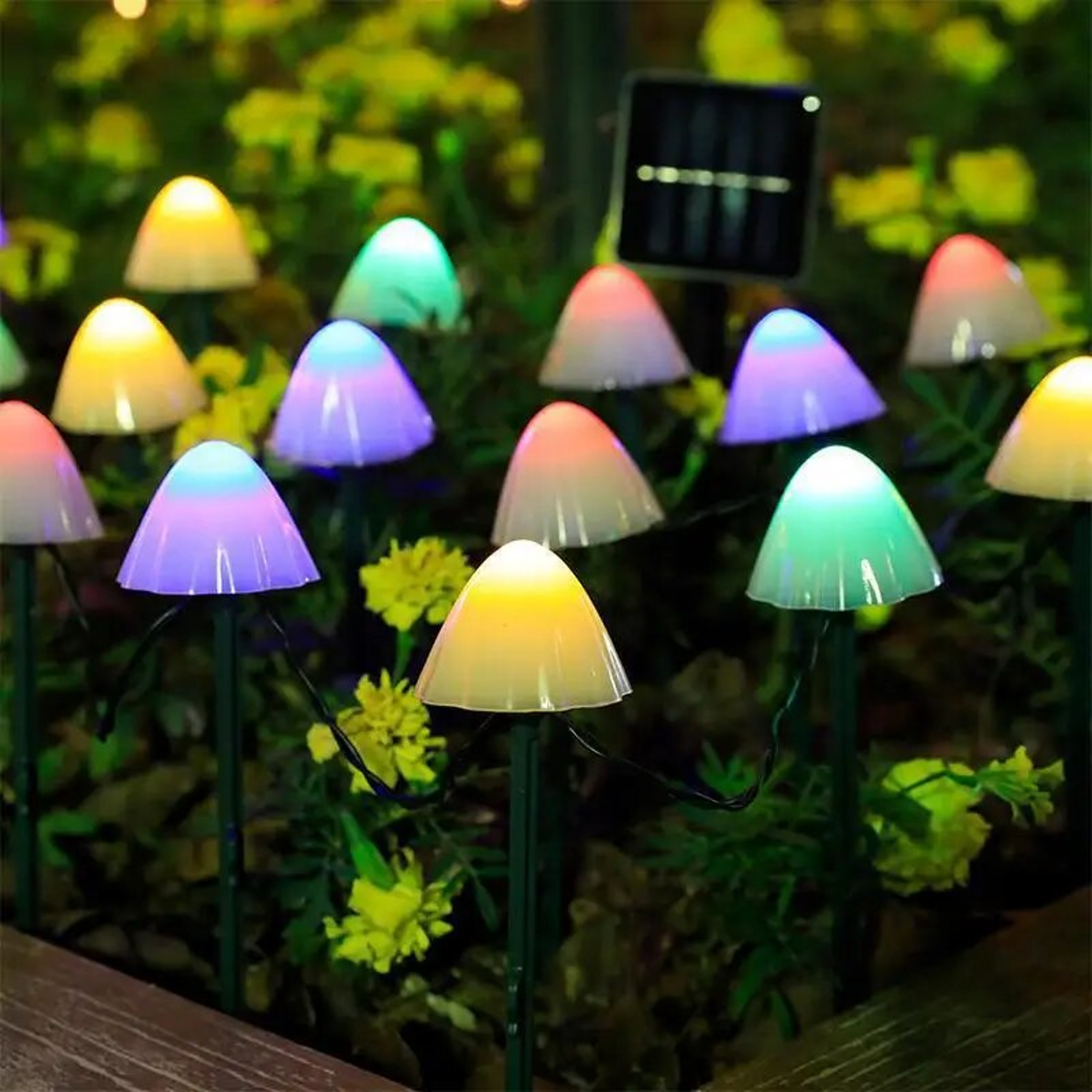 Solar Mushroom Lights for Outdoor Garden - Waterproof Street Lights for Lawn, Patio & Holiday Decoration – view 6