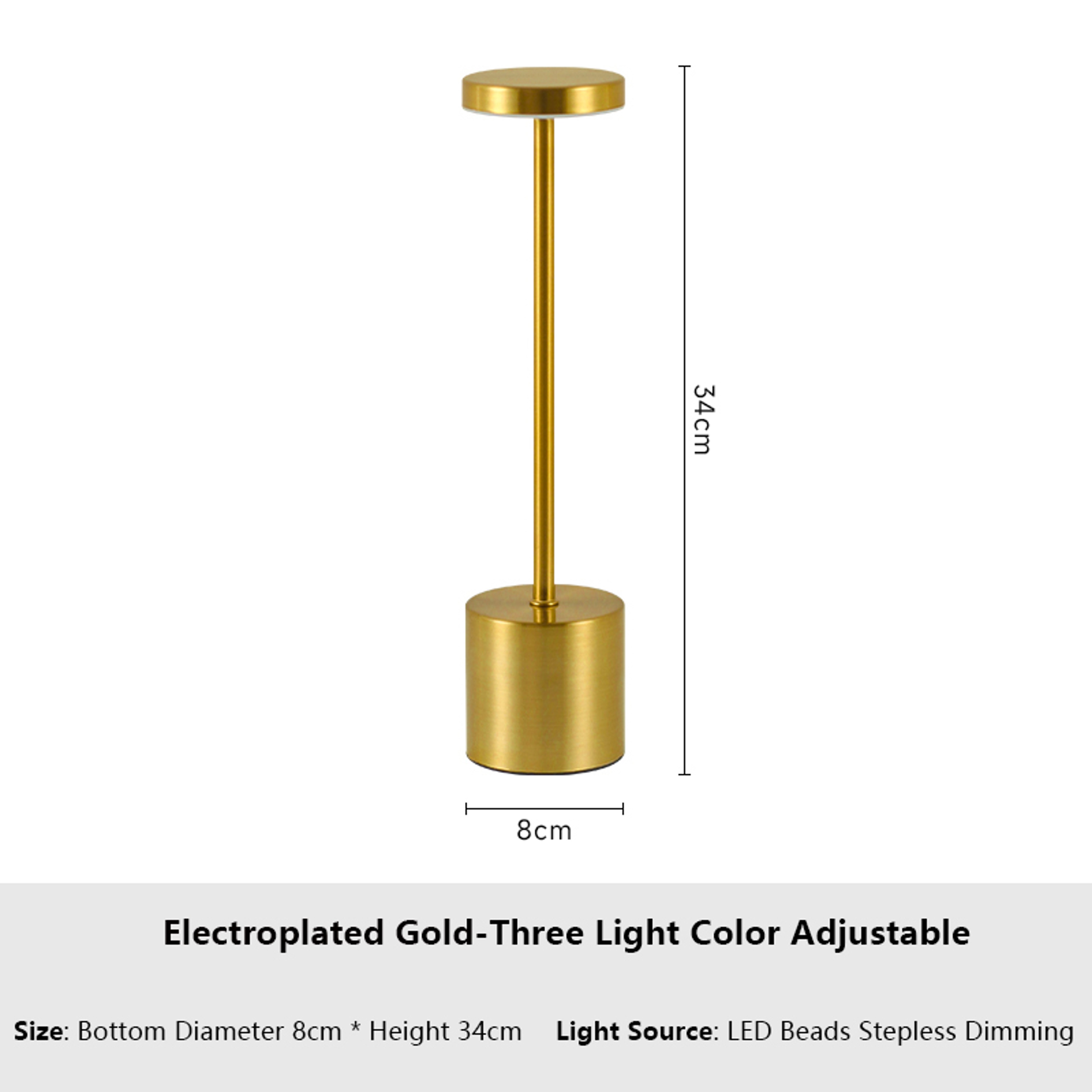 Rechargeable Touch Sensor LED Desk Lamp with Adjustable Brightness | Modern Ambient Light Bar for Home & Office – view 7