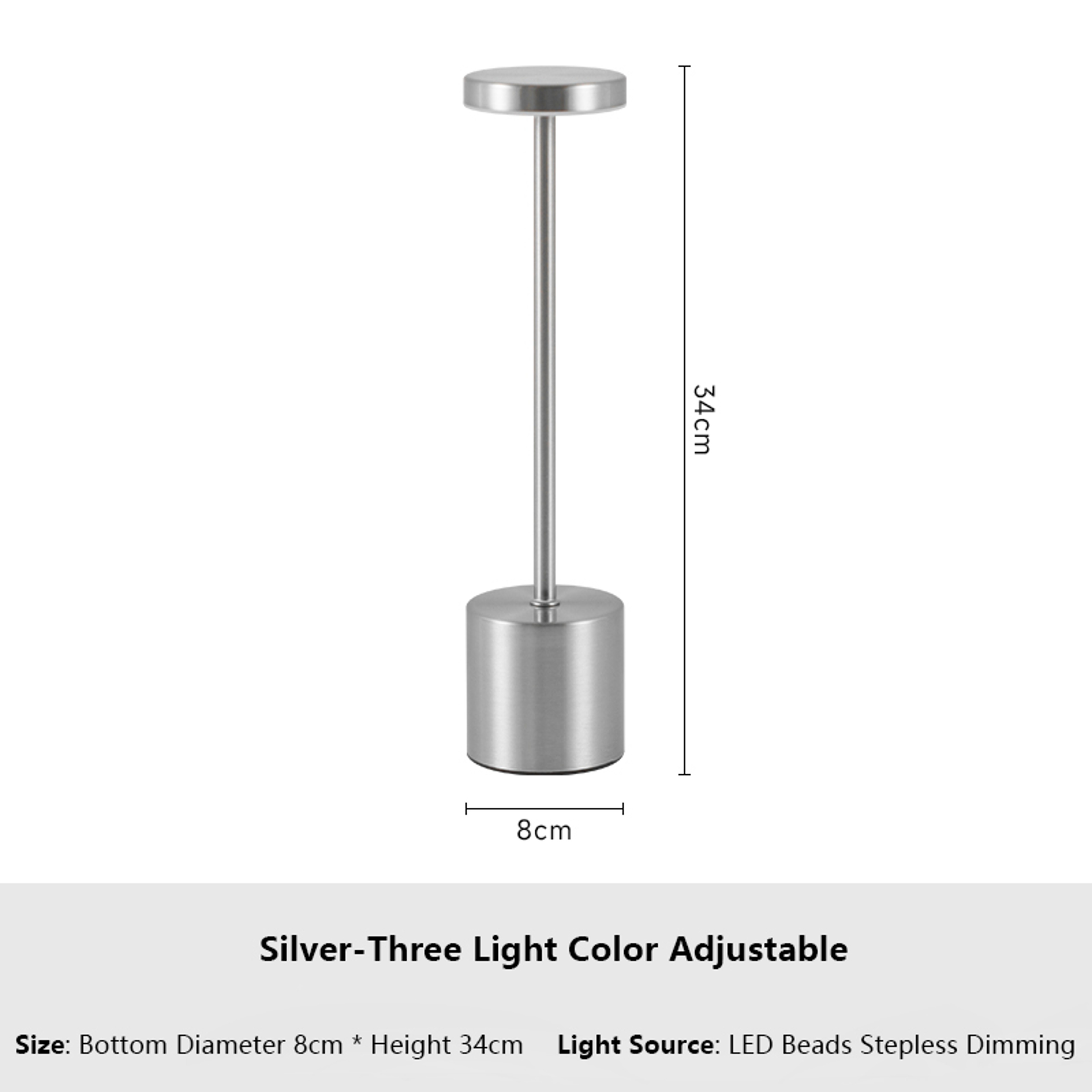 Rechargeable Touch Sensor LED Desk Lamp with Adjustable Brightness | Modern Ambient Light Bar for Home & Office – view 9