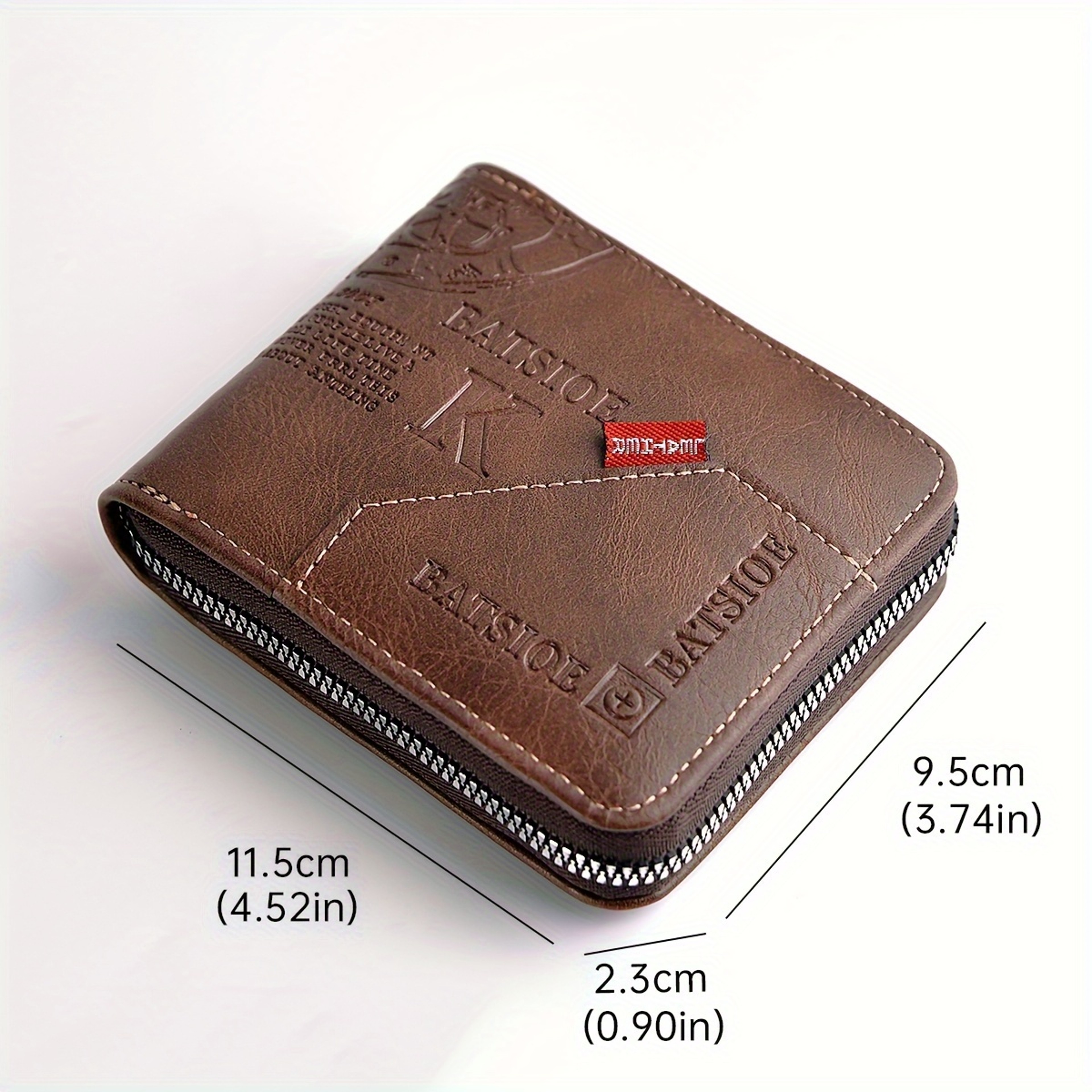 Men's PU Wax Oil Skin Wallet  Zipper Coin Purse and Card Holder – view 2