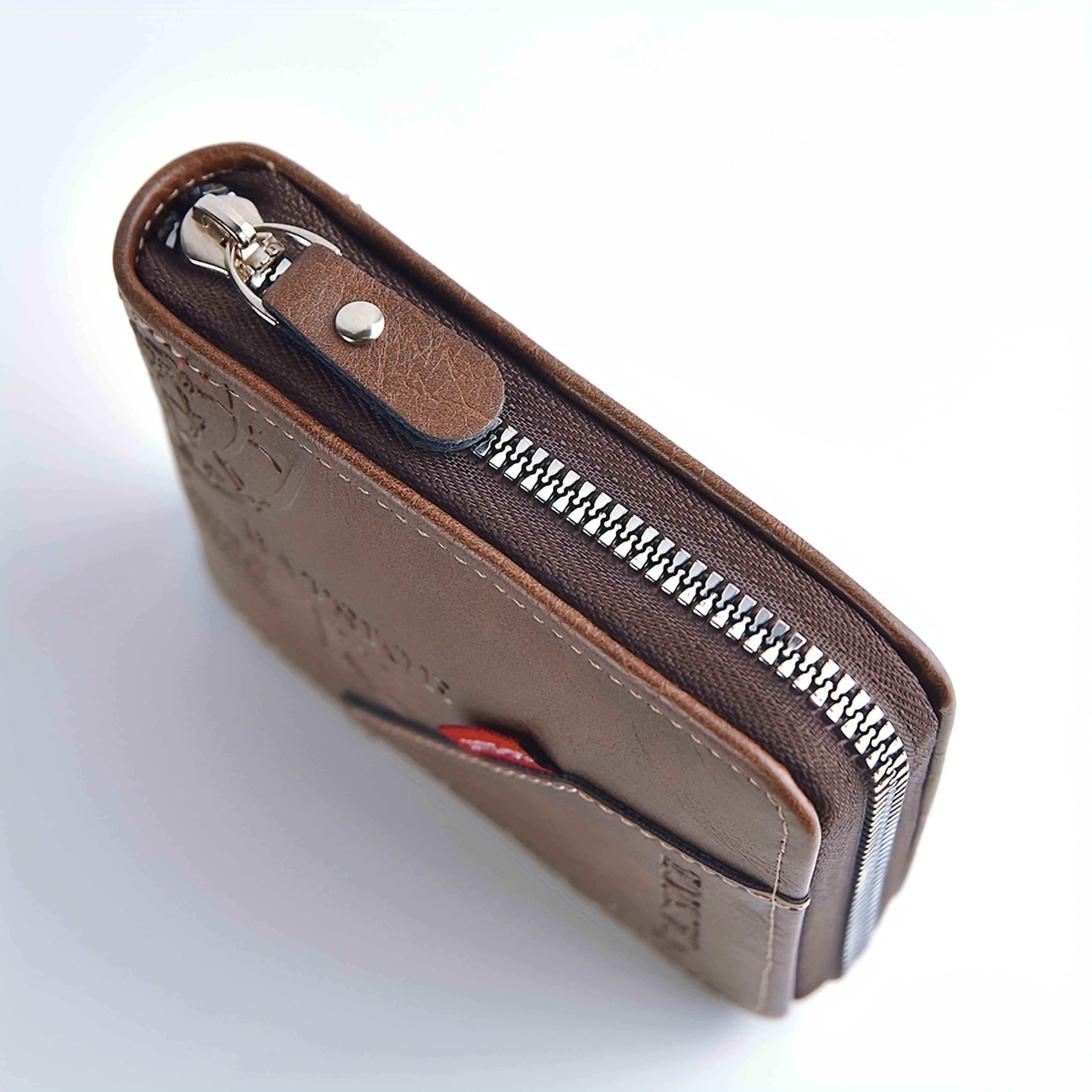 Men's PU Wax Oil Skin Wallet  Zipper Coin Purse and Card Holder – view 3