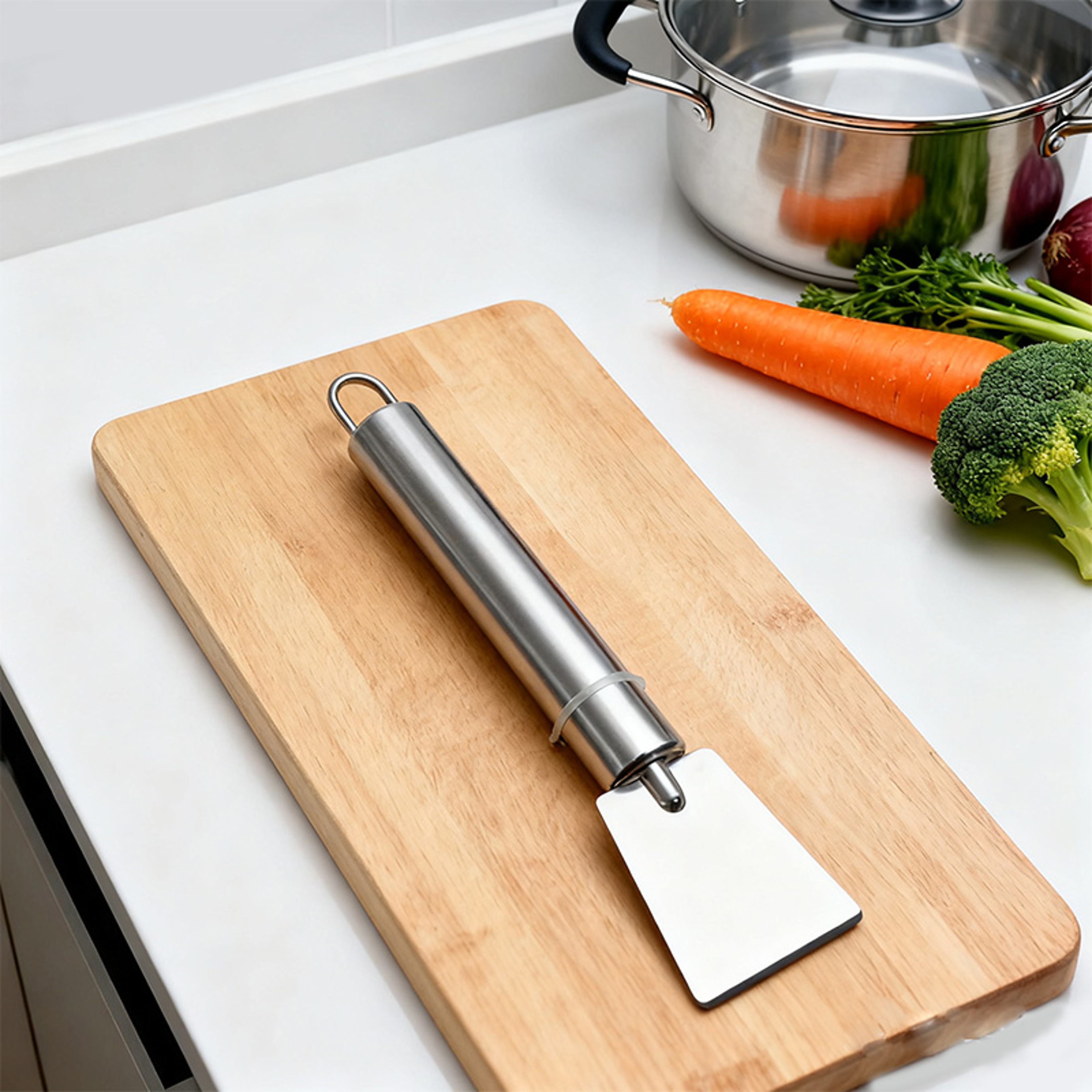 Stainless Steel Kitchen Scraper  Effortless Stain Removal  No Clogging 2