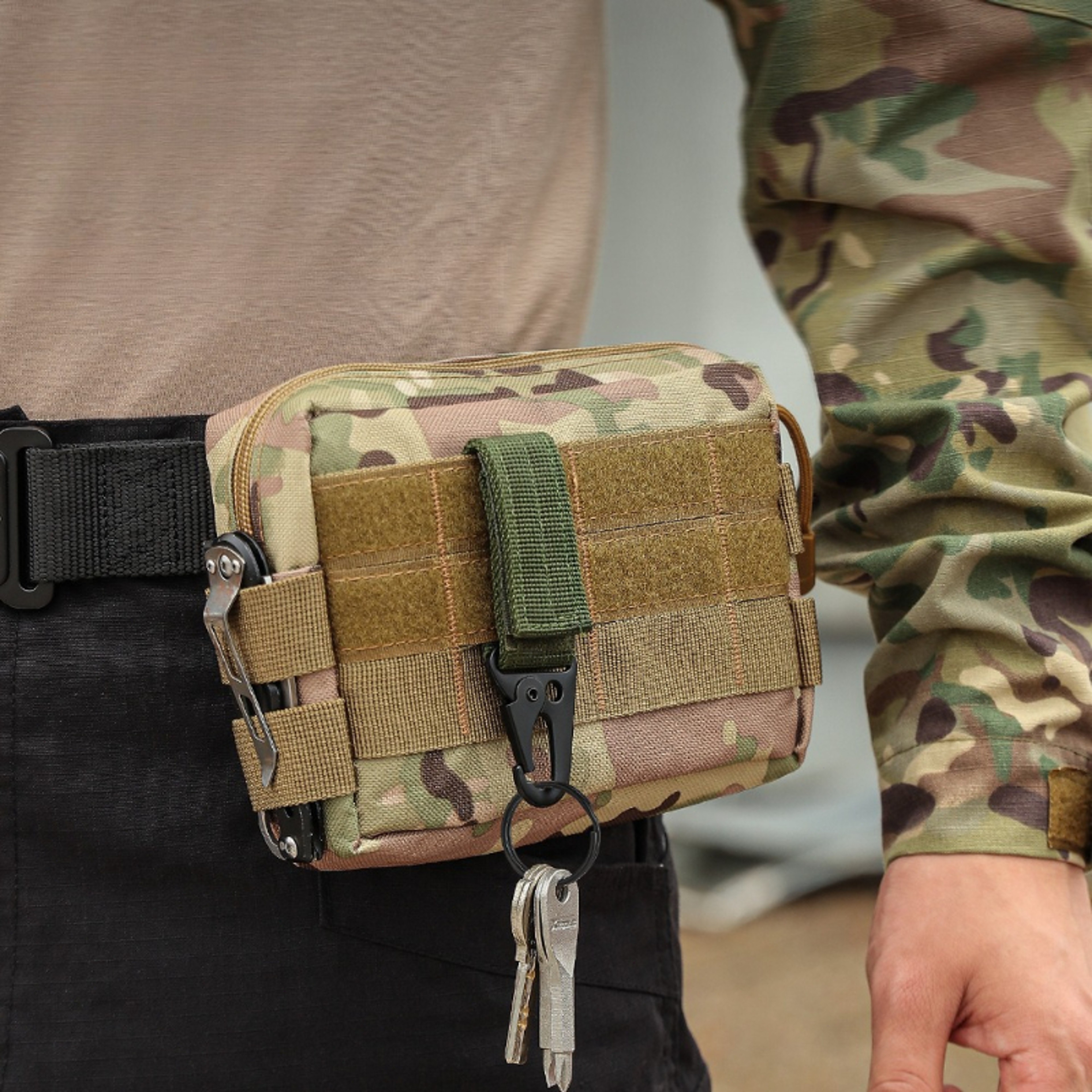 Outdoor Tactical Climbing Buckle Keychain Multifunctional Belt Hook & Eagle Mouth Hook, Nylon Webbing Climbing – view 4