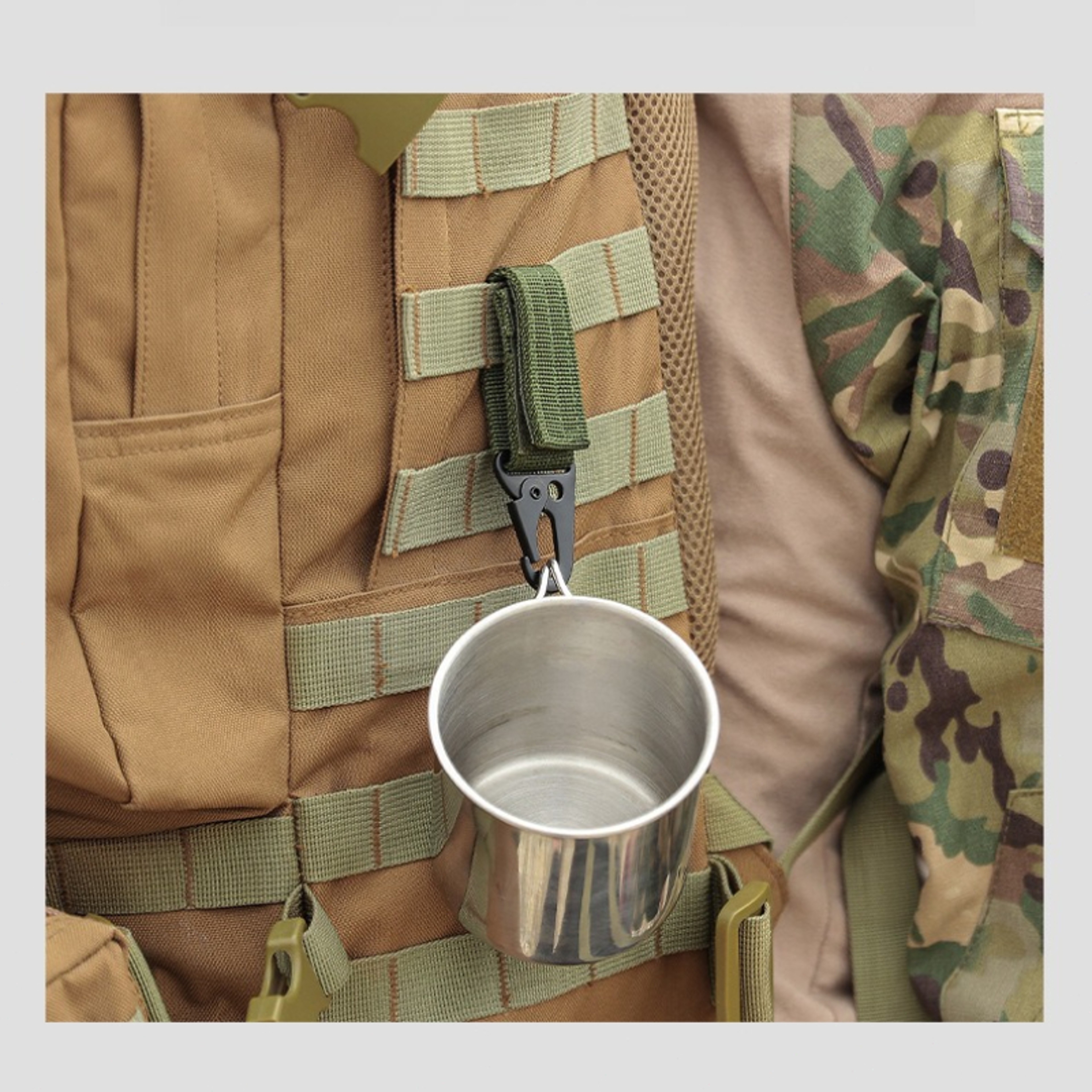 Outdoor Tactical Climbing Buckle Keychain Multifunctional Belt Hook & Eagle Mouth Hook, Nylon Webbing Climbing – view 5