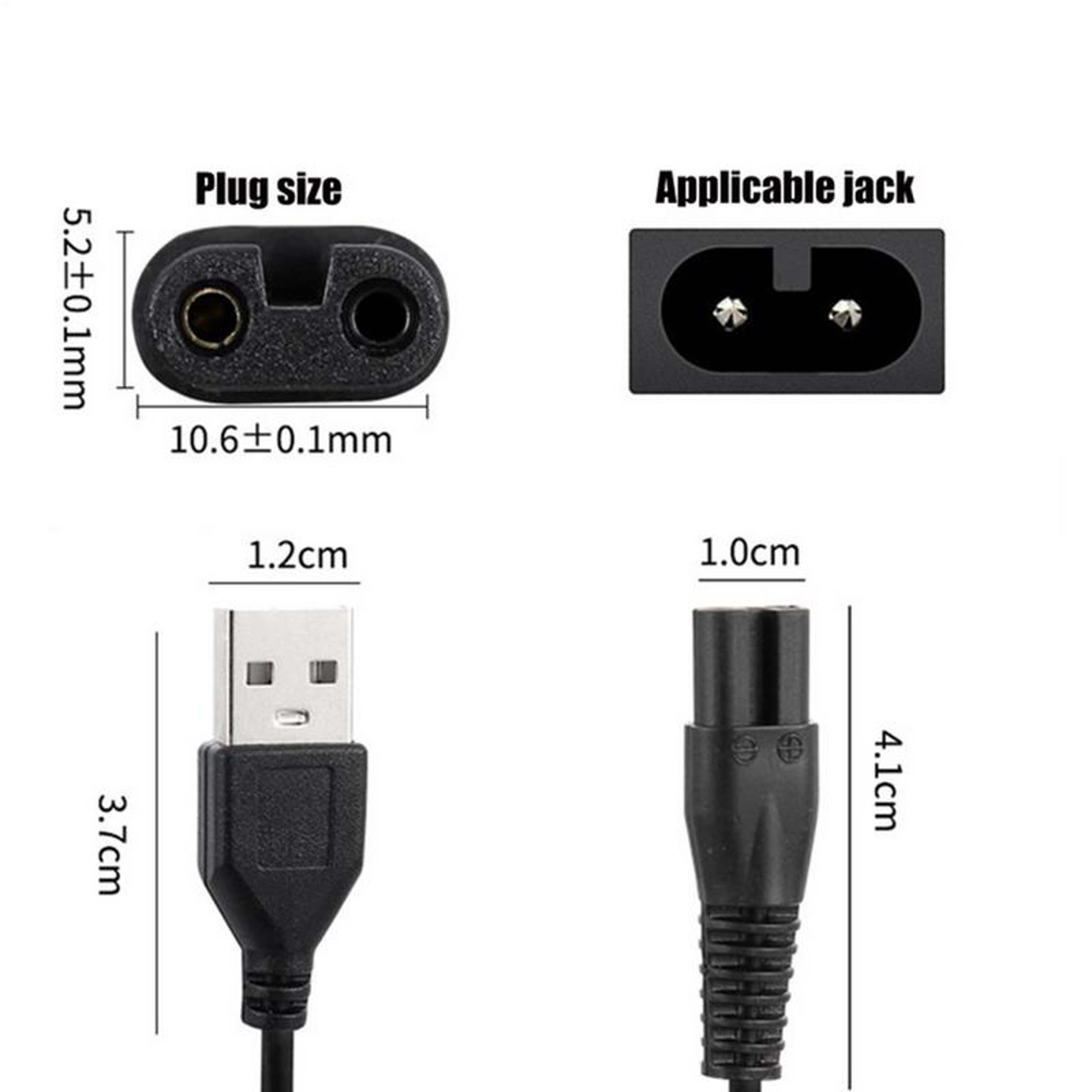 Meridian Compatible USB Razor Charger Cable Fast Electric Razor Charging Cord Replacement – view 6