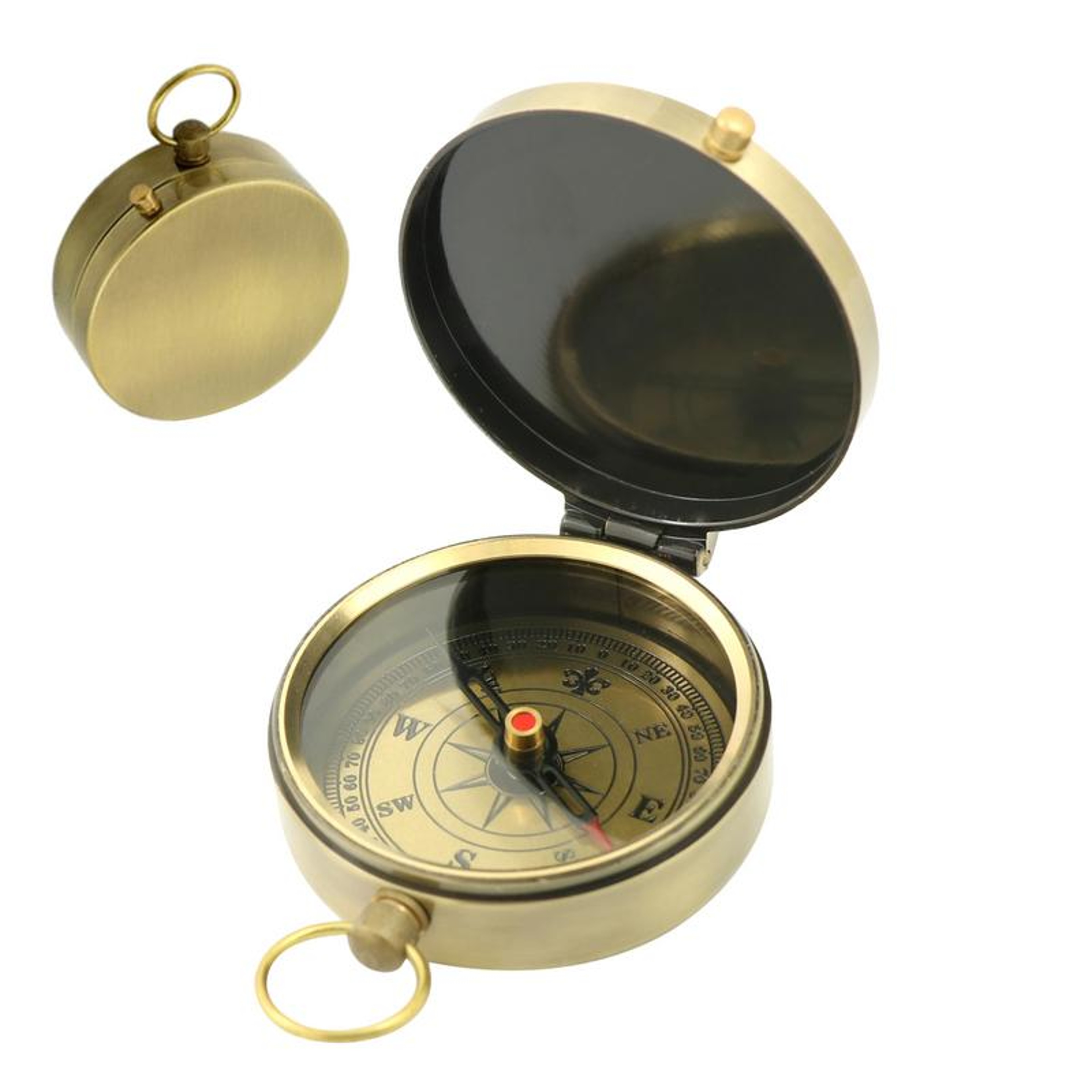 Retro Pocket Compass for Hiking and Camping Reliable Navigation Tool – view 1
