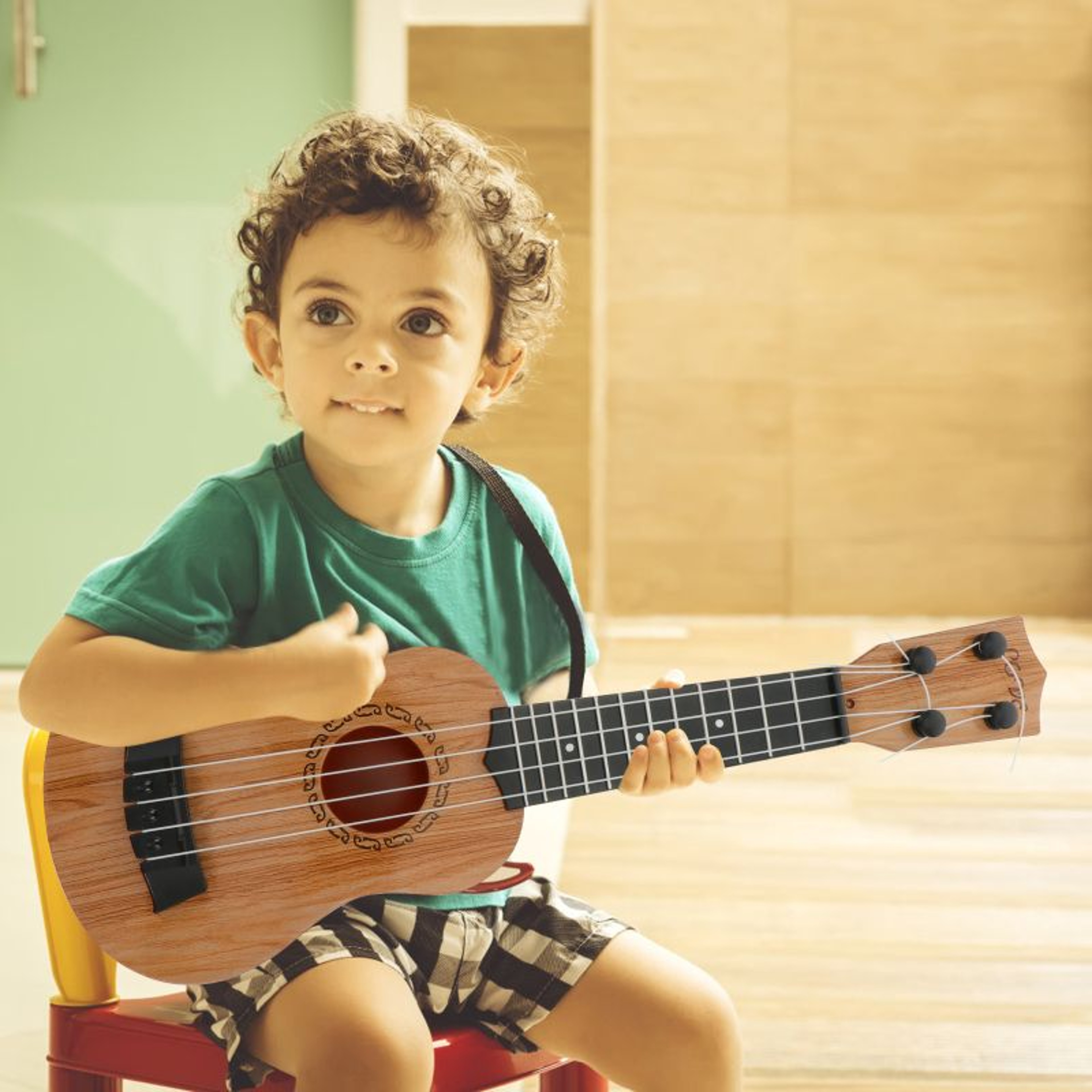Kids Musical Toy Guitar  Keyboard Set StringType  NonElectric Instruments for Children to Learn