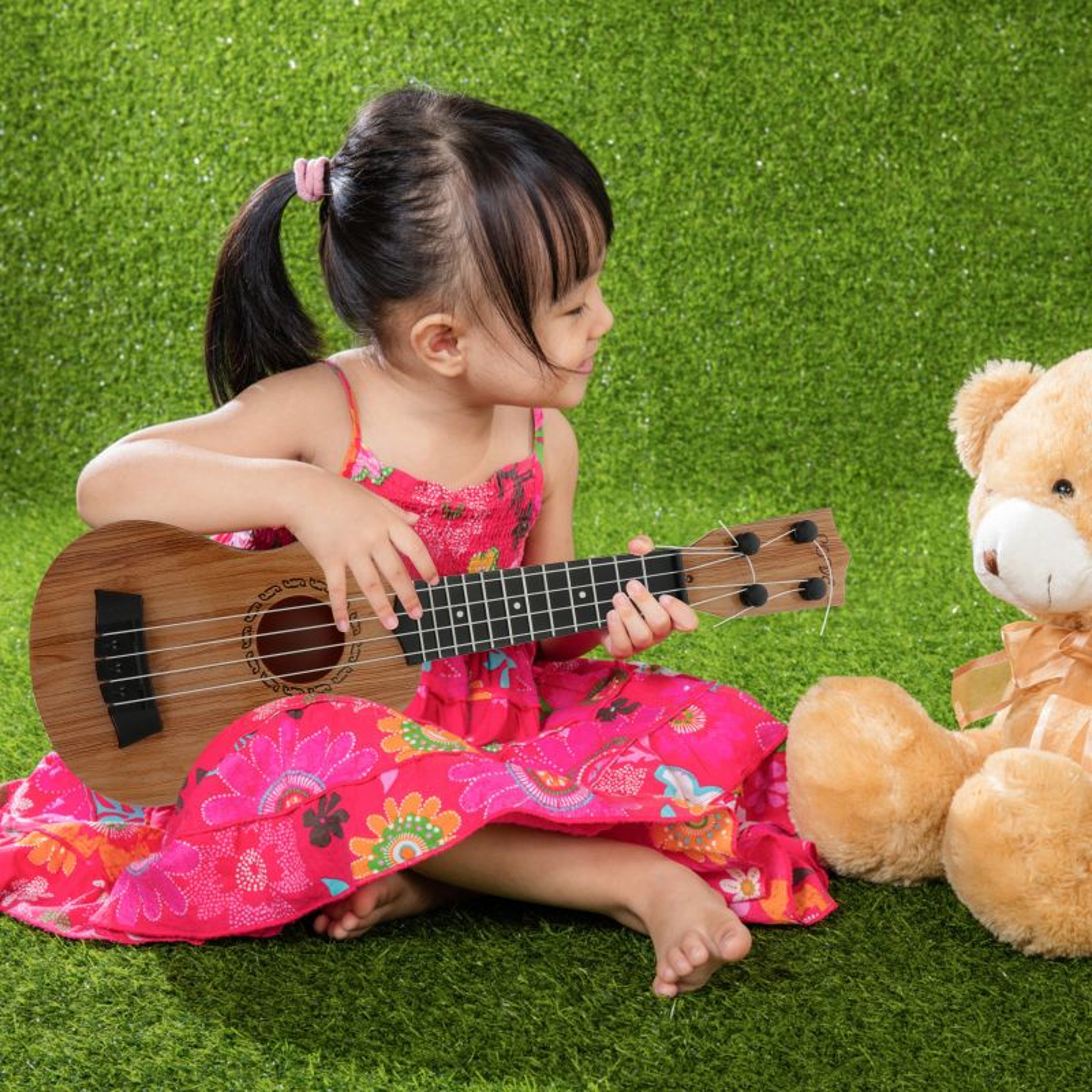 Kids Musical Toy Guitar  Keyboard Set StringType  NonElectric Instruments for Children to Learn