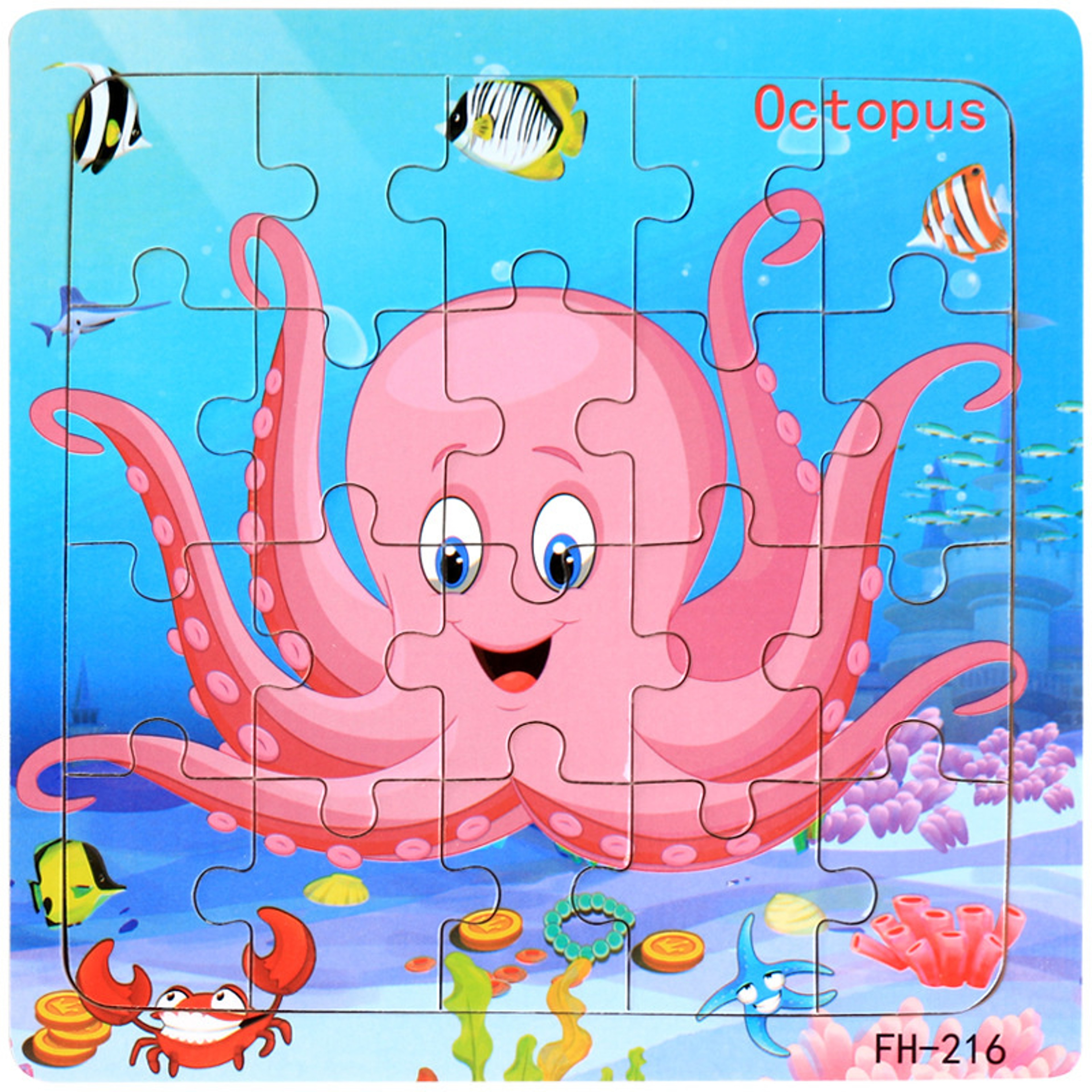 Wooden Puzzle For Babies Cartoon Animal  Vehicle 3D Jigsaw Montessori Educational Toys For Toddlers 16