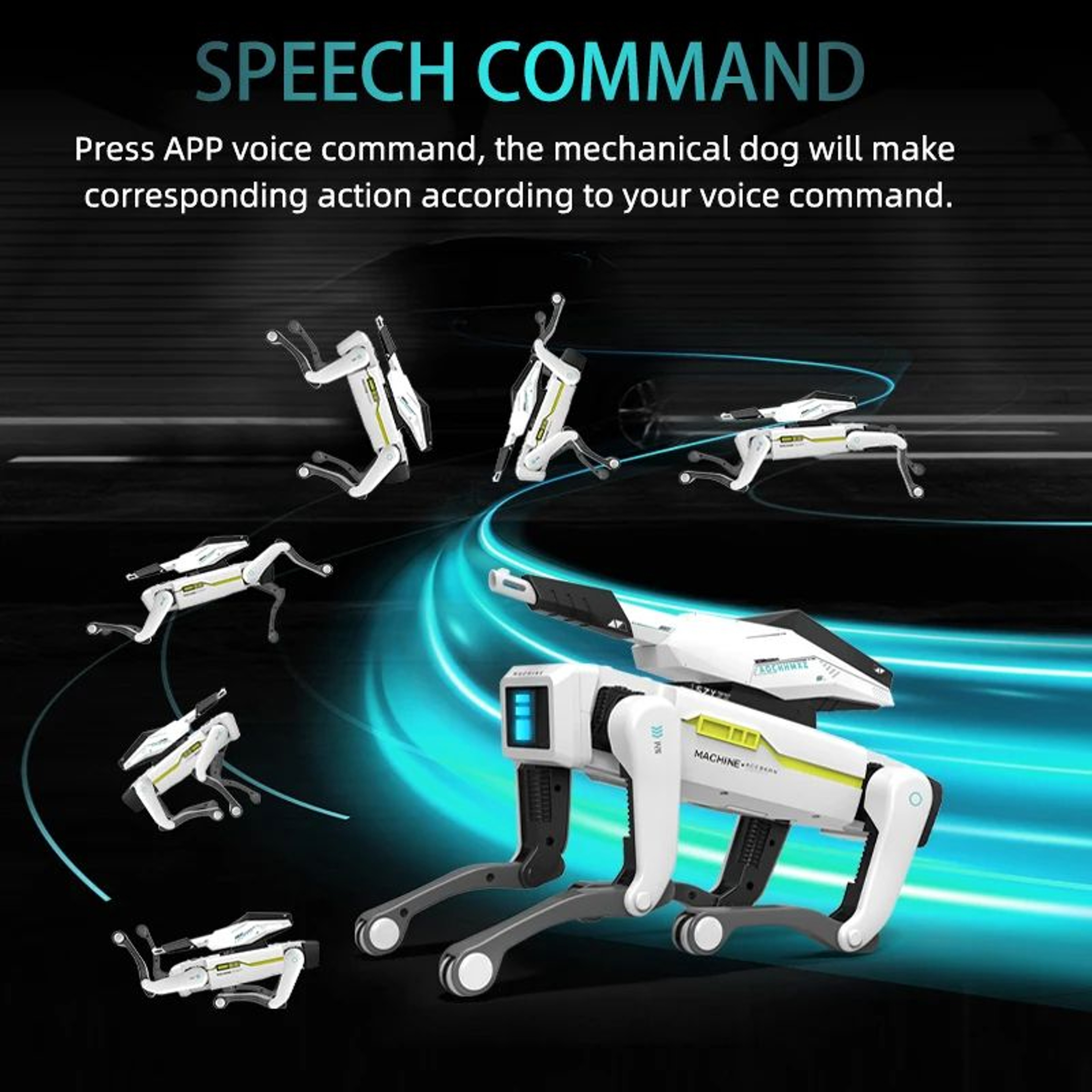 Electric RC Intelligent Robot Dog Multifunction Mechanical Bionic Smart Robot Toy With Turret Perfe