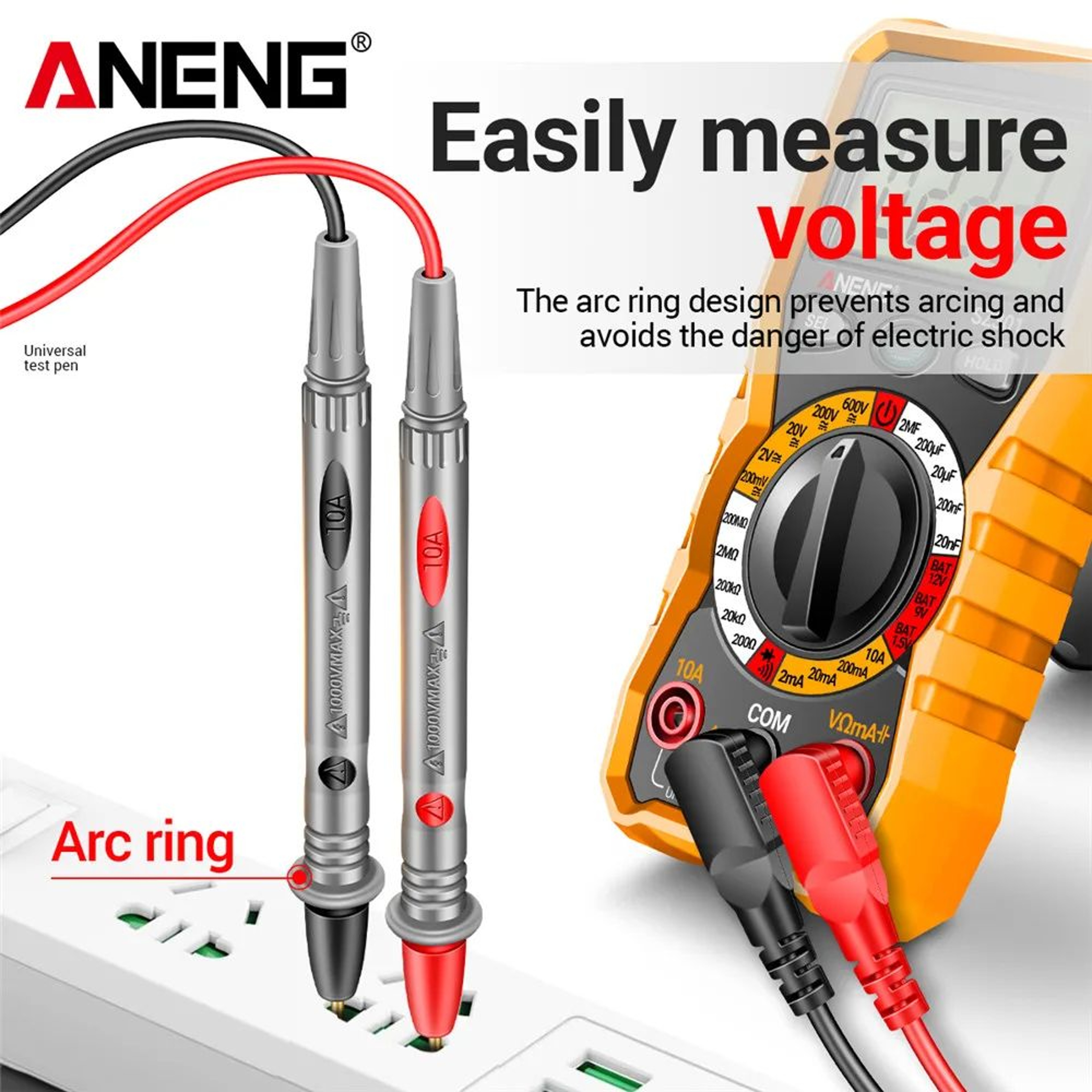 Digital Multimeter Probe Test Leads Universal Needle Tip Pen Cable Wire For Multi Meter Tester Kit 4