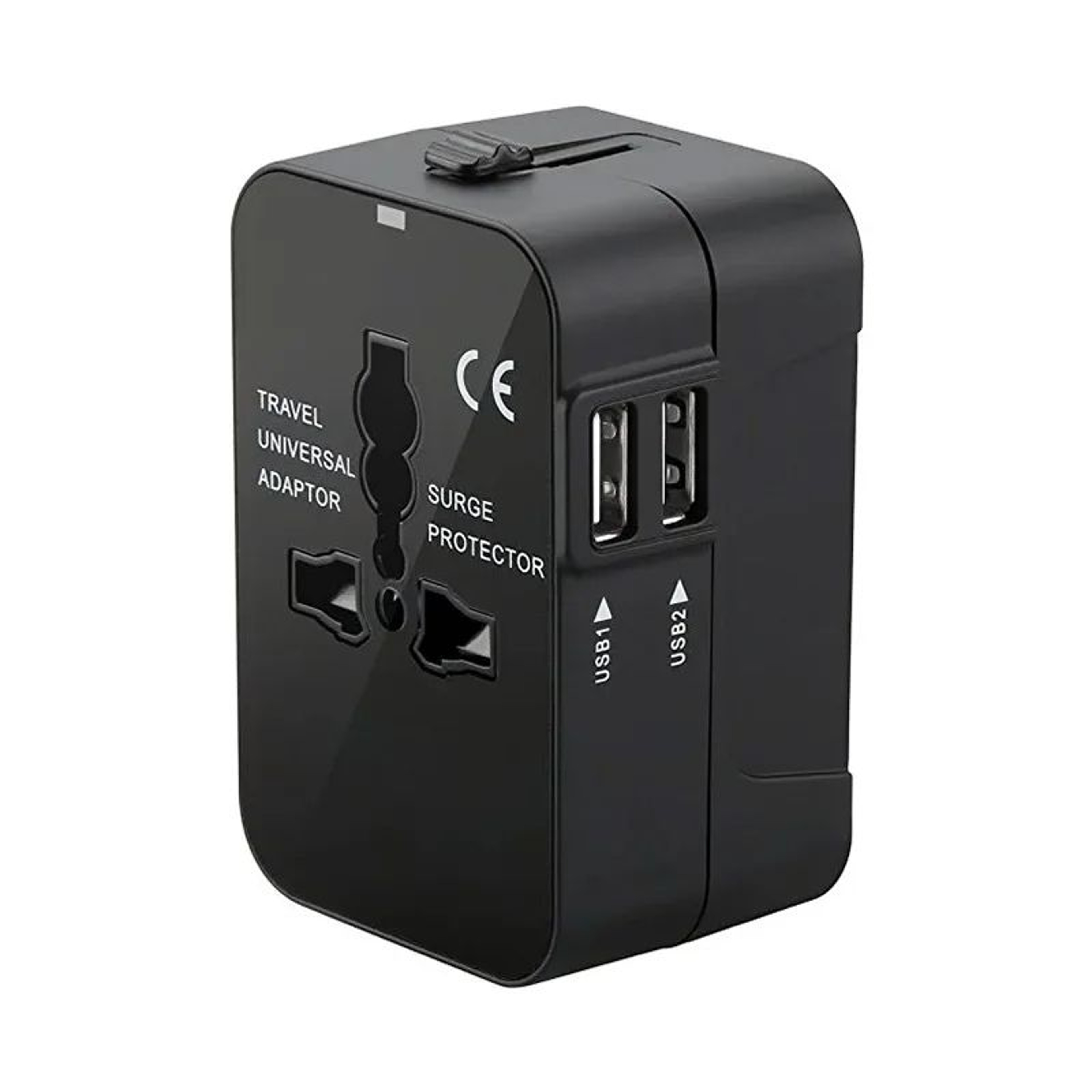 Global Universal Travel Plug Adapter With USB Sockets AC Power Converter Featuring Child Safety Loc