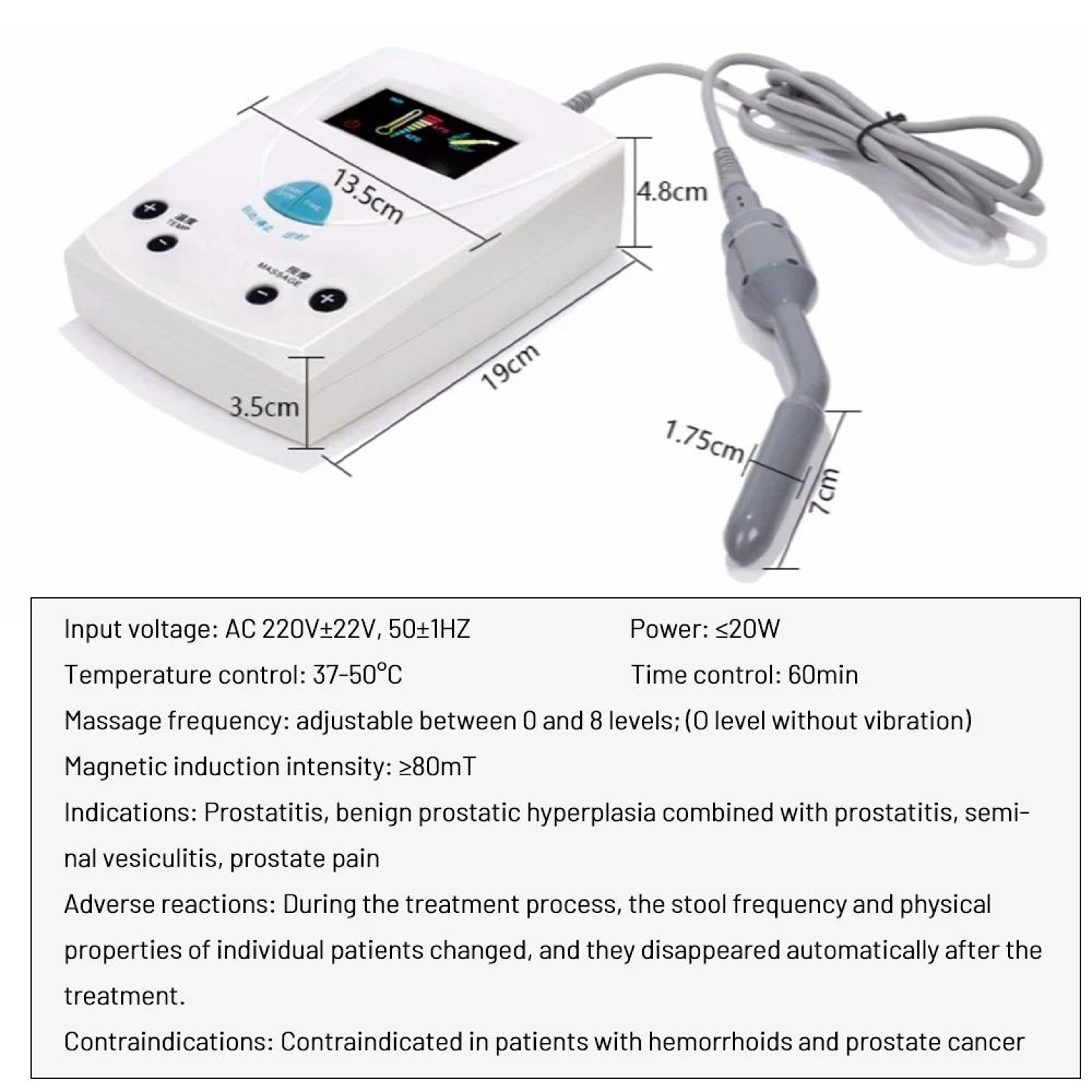 Prostate Massager Magnet Heating Therapy Device For Prostate Stimulation Inflammation Relief Anal R