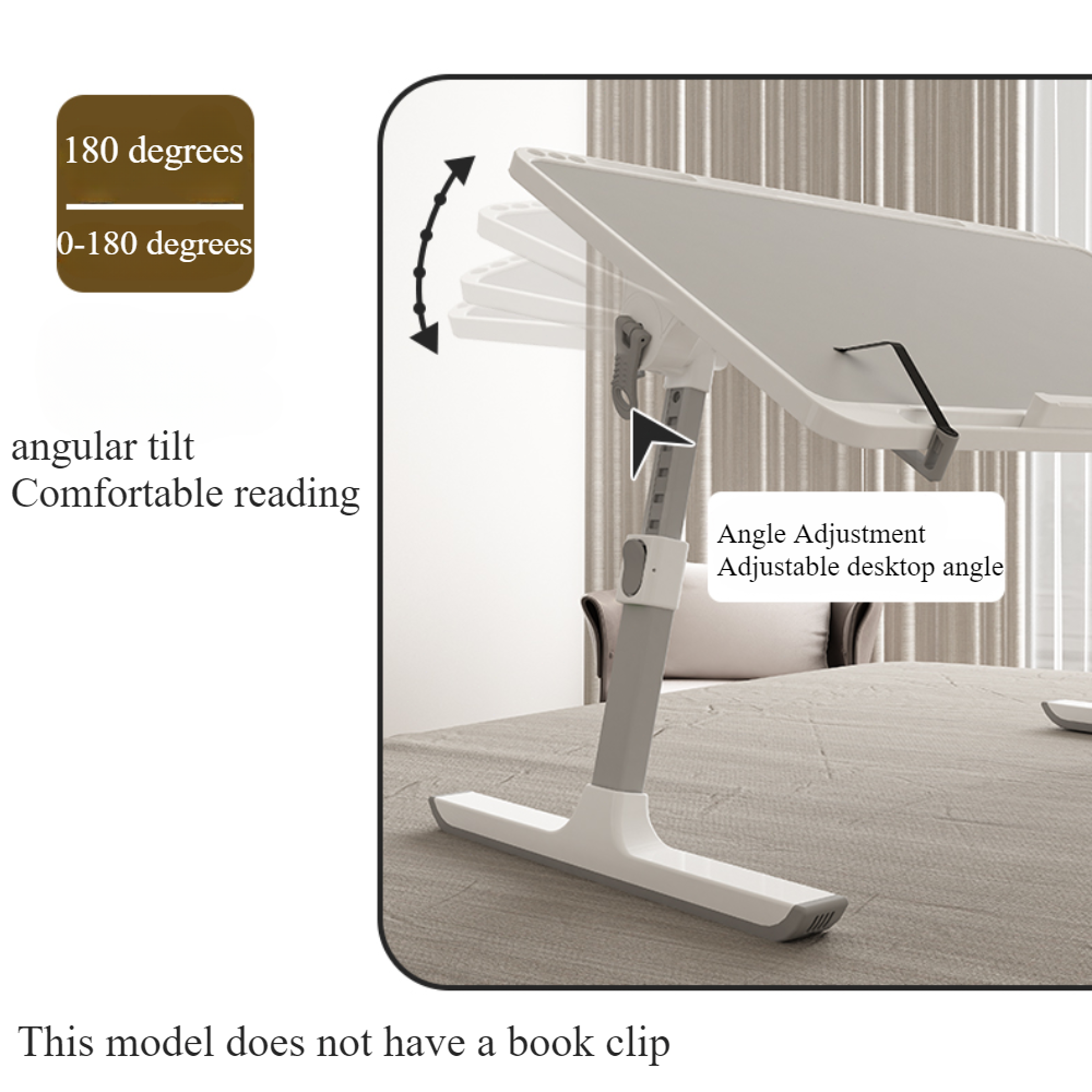 Height & Angle Adjustable Foldable Laptop Bed Tray Table, Portable Laptop Table for Bed, Sofa, Floor & Recliner Chair – view 2
