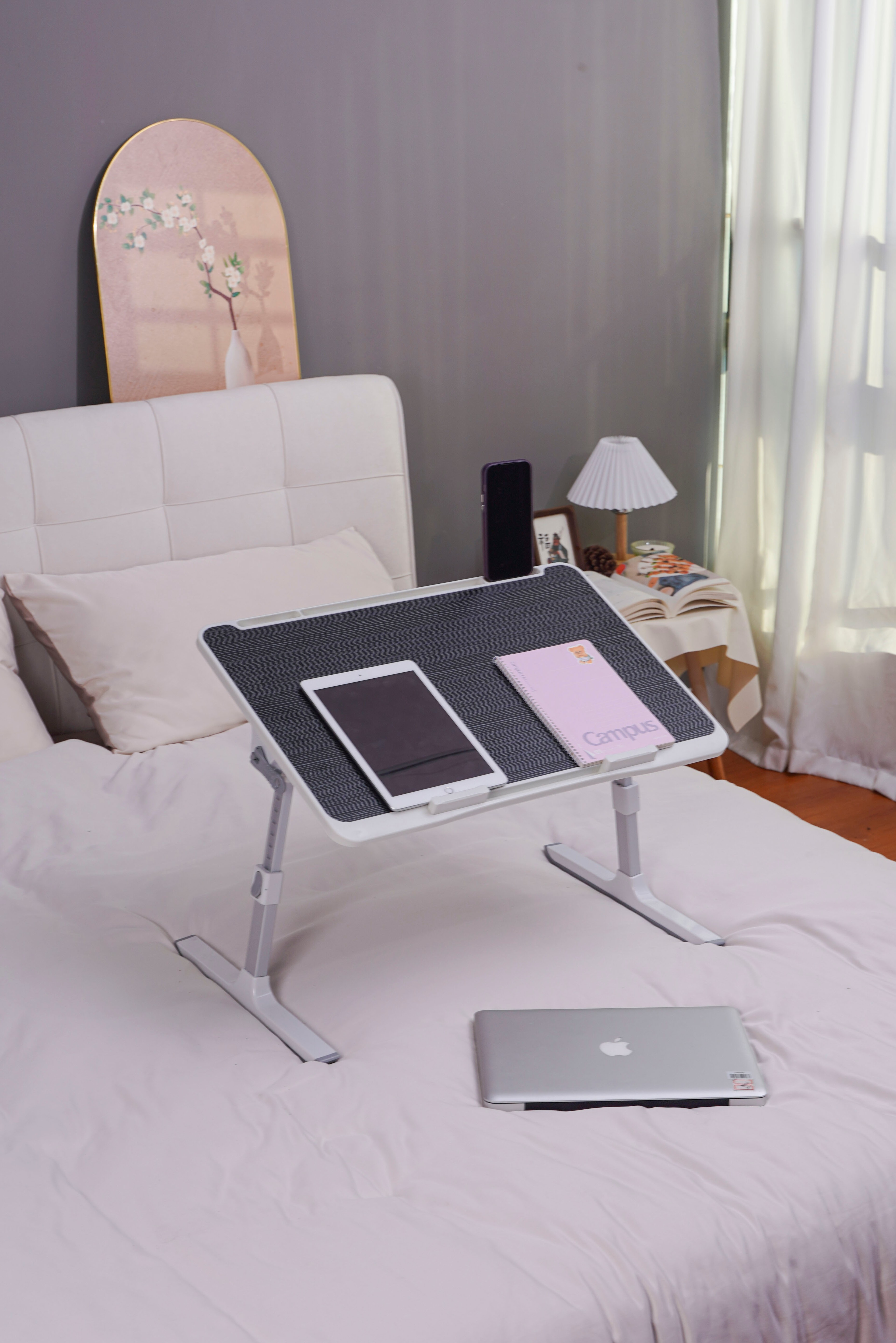 Height & Angle Adjustable Foldable Laptop Bed Tray Table, Portable Laptop Table for Bed, Sofa, Floor & Recliner Chair – view 8