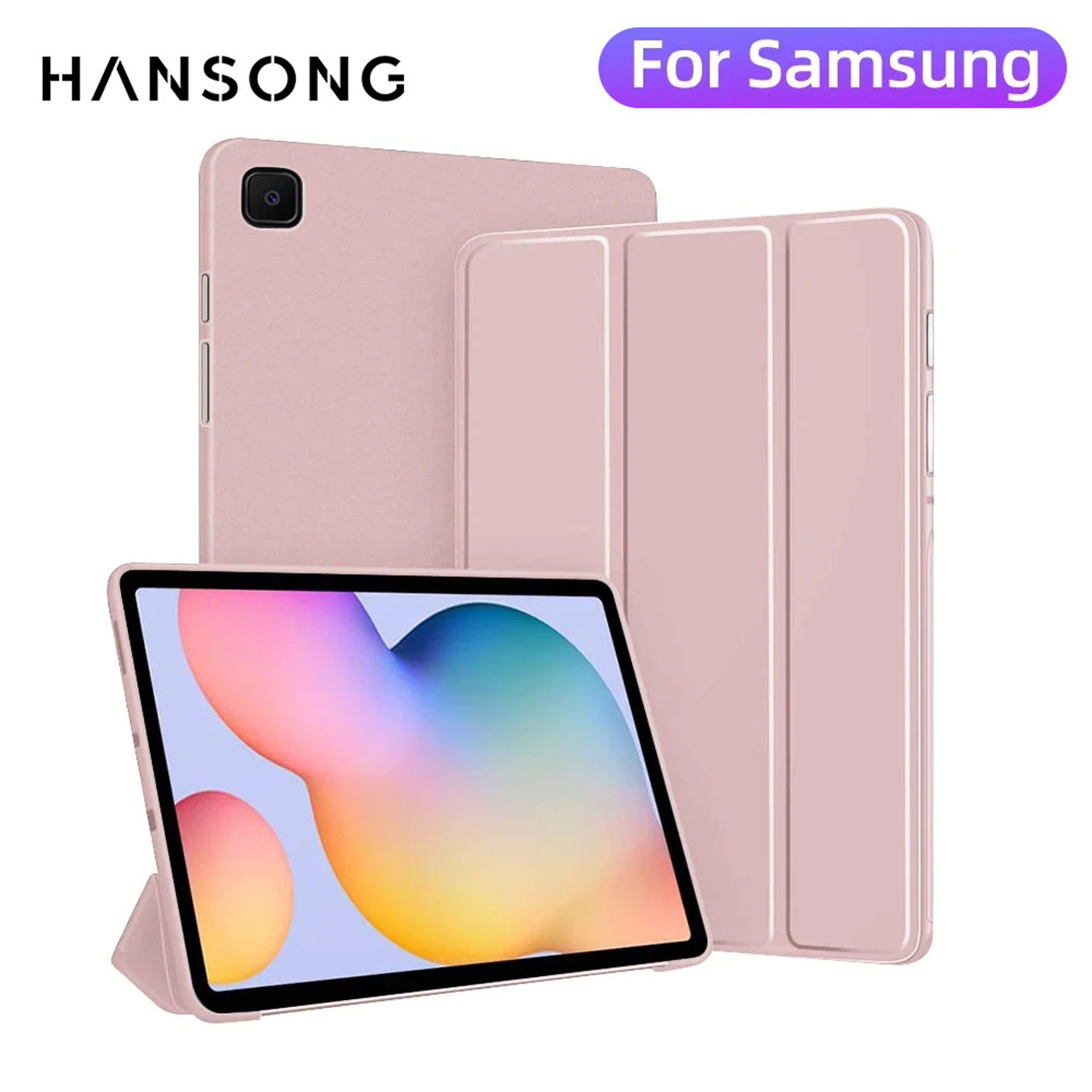 Slim PU Leather Case Fit Samsung Galaxy Tablet with Smart Auto Sleep Wake Function & Adjustable Stand Cover – view 1