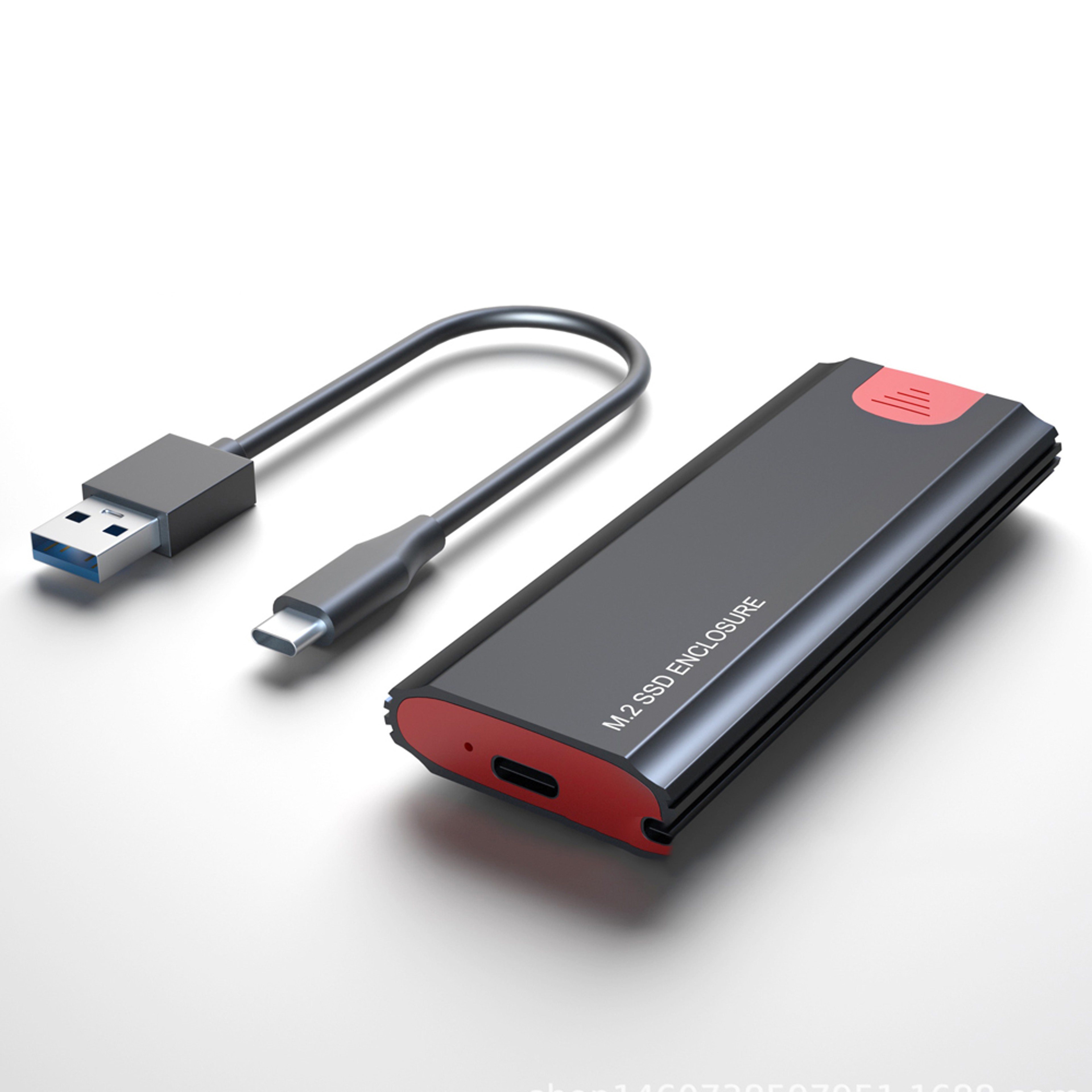 SSD Enclosure Adapter USB 3.2 Gen2 10Gbps M2 SSD Case USB-C External Enclosure Compatible with M, B, B&M Key Drives – view 8