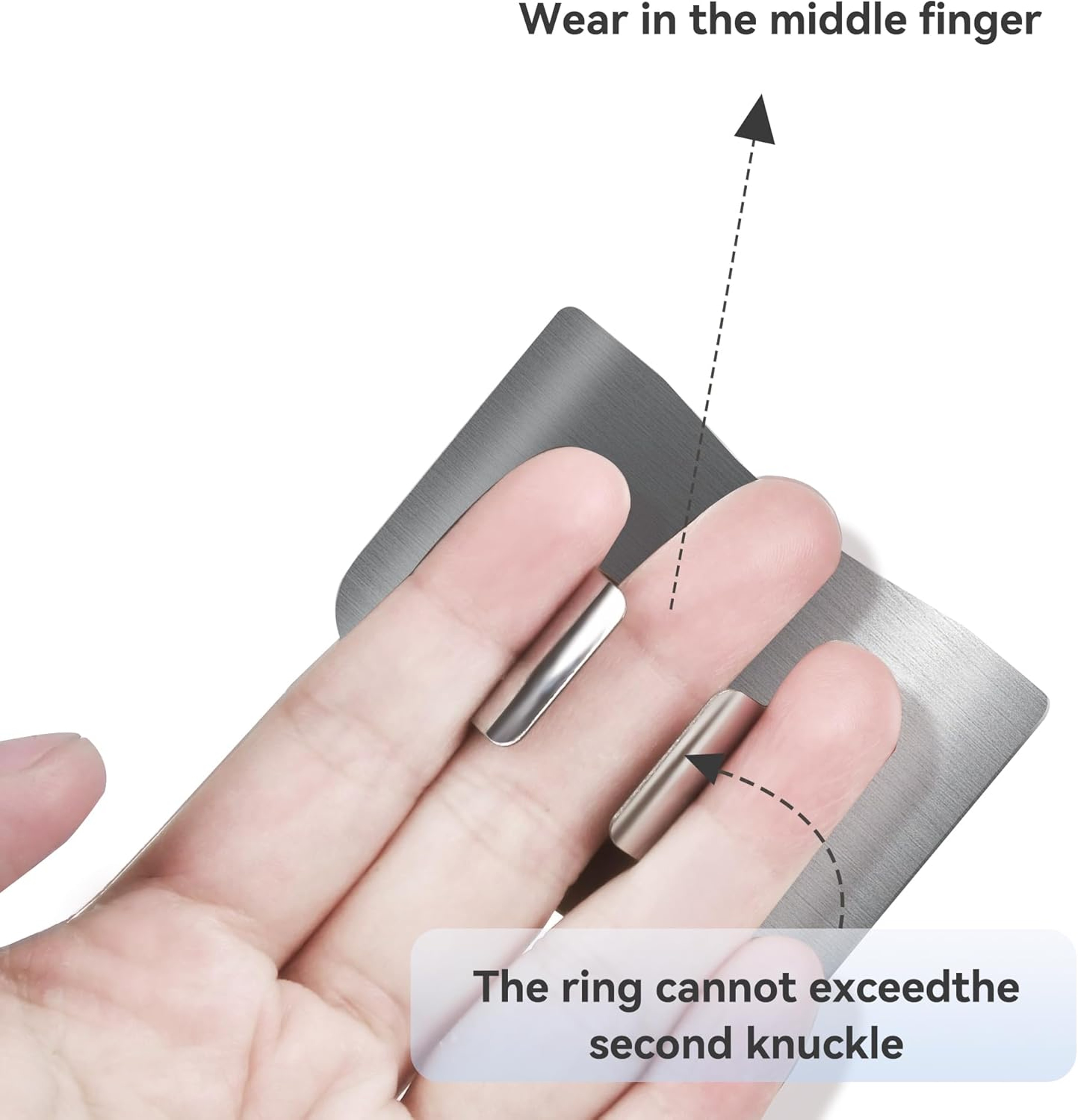 Finger Safety Protector, Stainless Steel Cutting Hand Guard for Slicing Meat and Vegetables – view 5