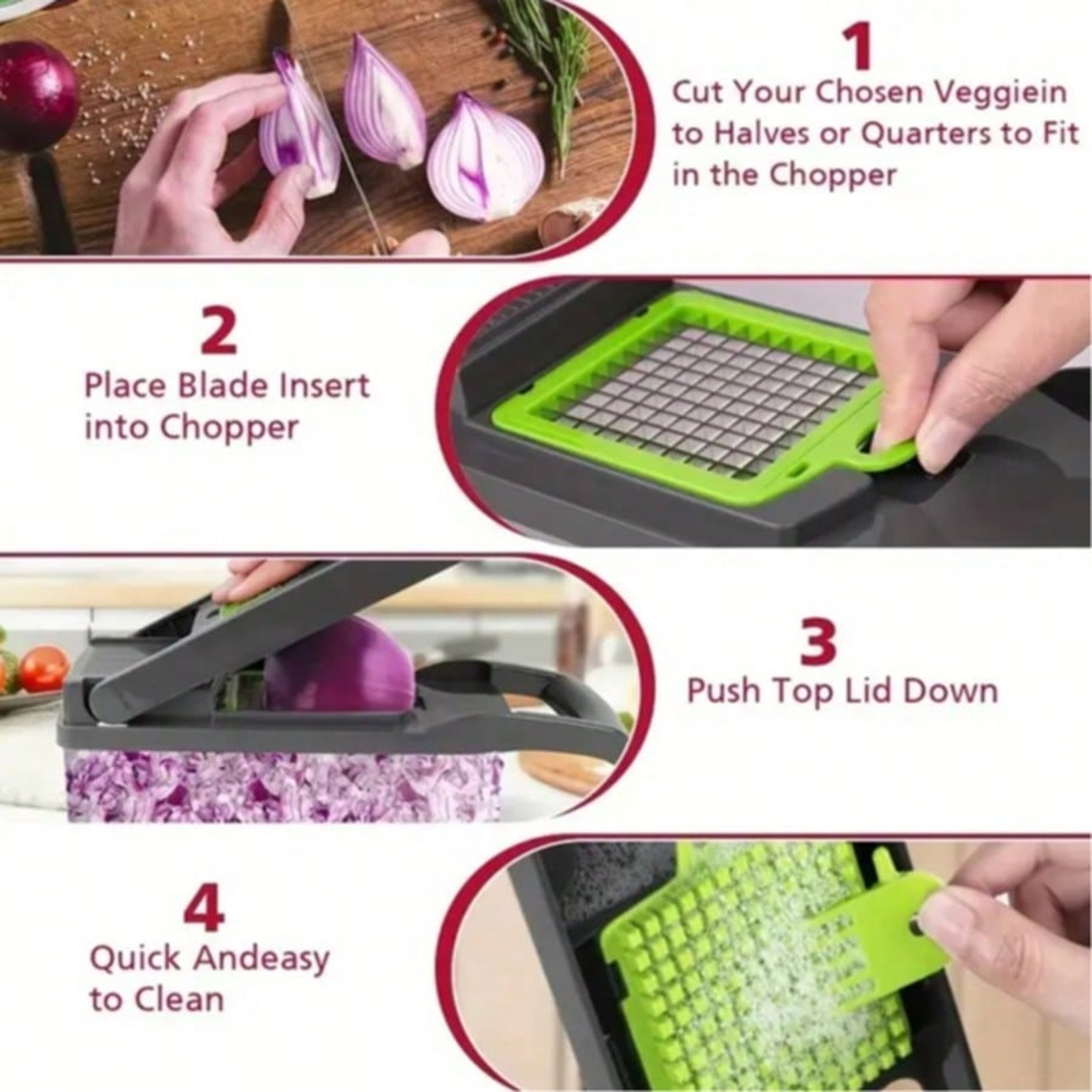 Valentine's Gift Safe Hand Guard Vegetable Cutter, for Cooking Together. 33x12cm, Shows Your Care – view 5