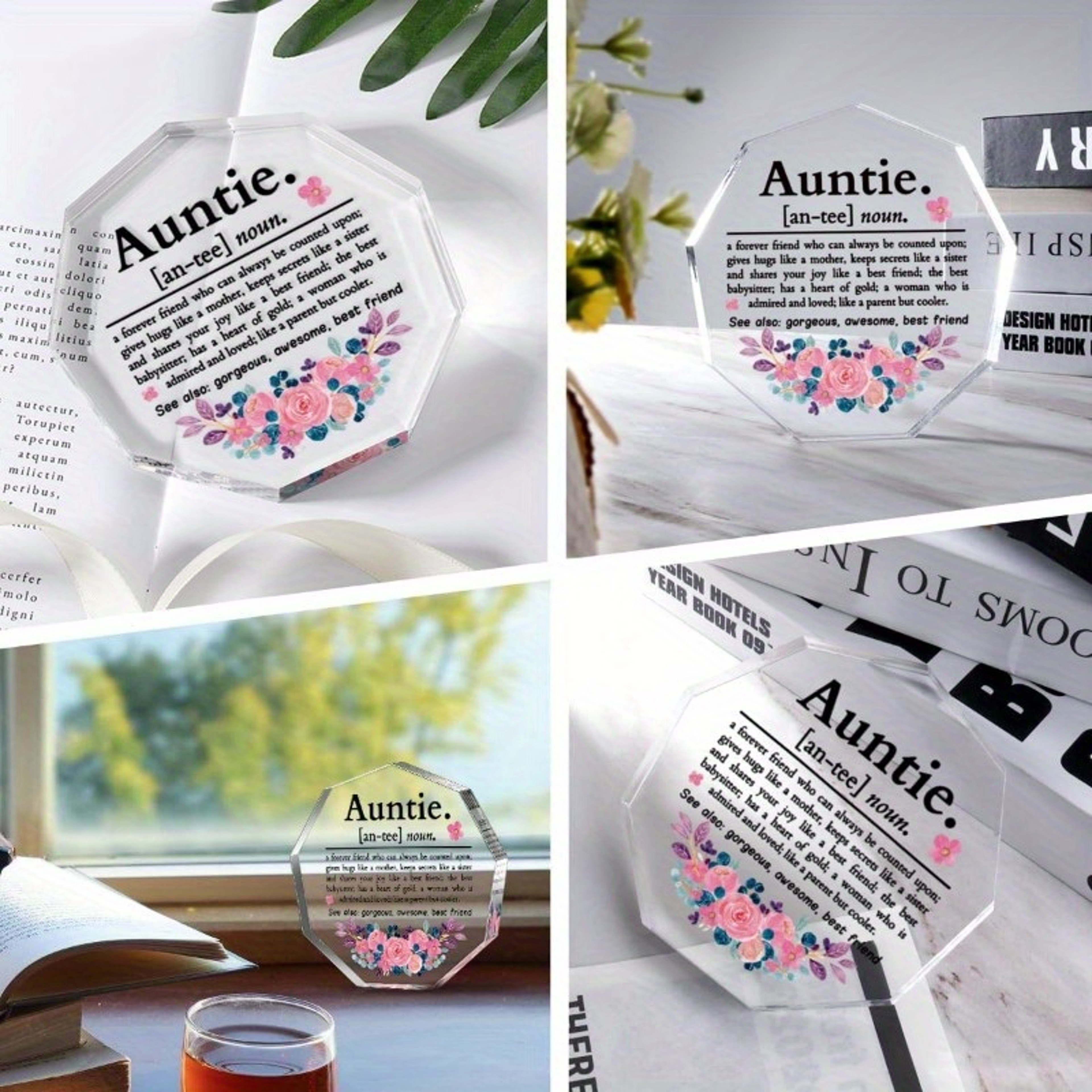 Best Aunt Ever Definition Acrylic Plaque Gift for Birthday & Christmas from Niece/Nephew – view 4