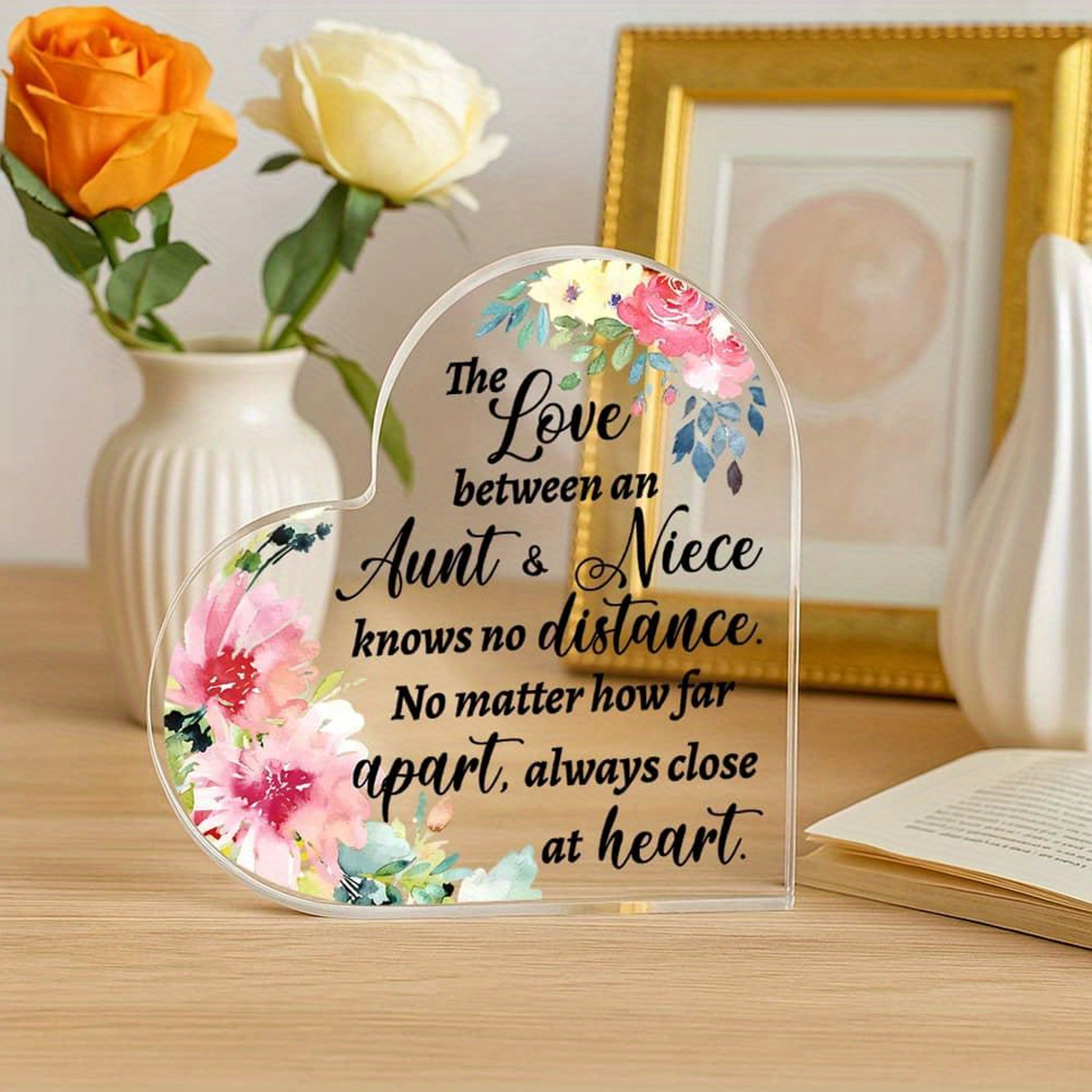 Boho Farmhouse Aunt & Niece Love Sign, Perfect Decor for Bedroom, Living Room or Office. Ideal Gift Idea – view 3