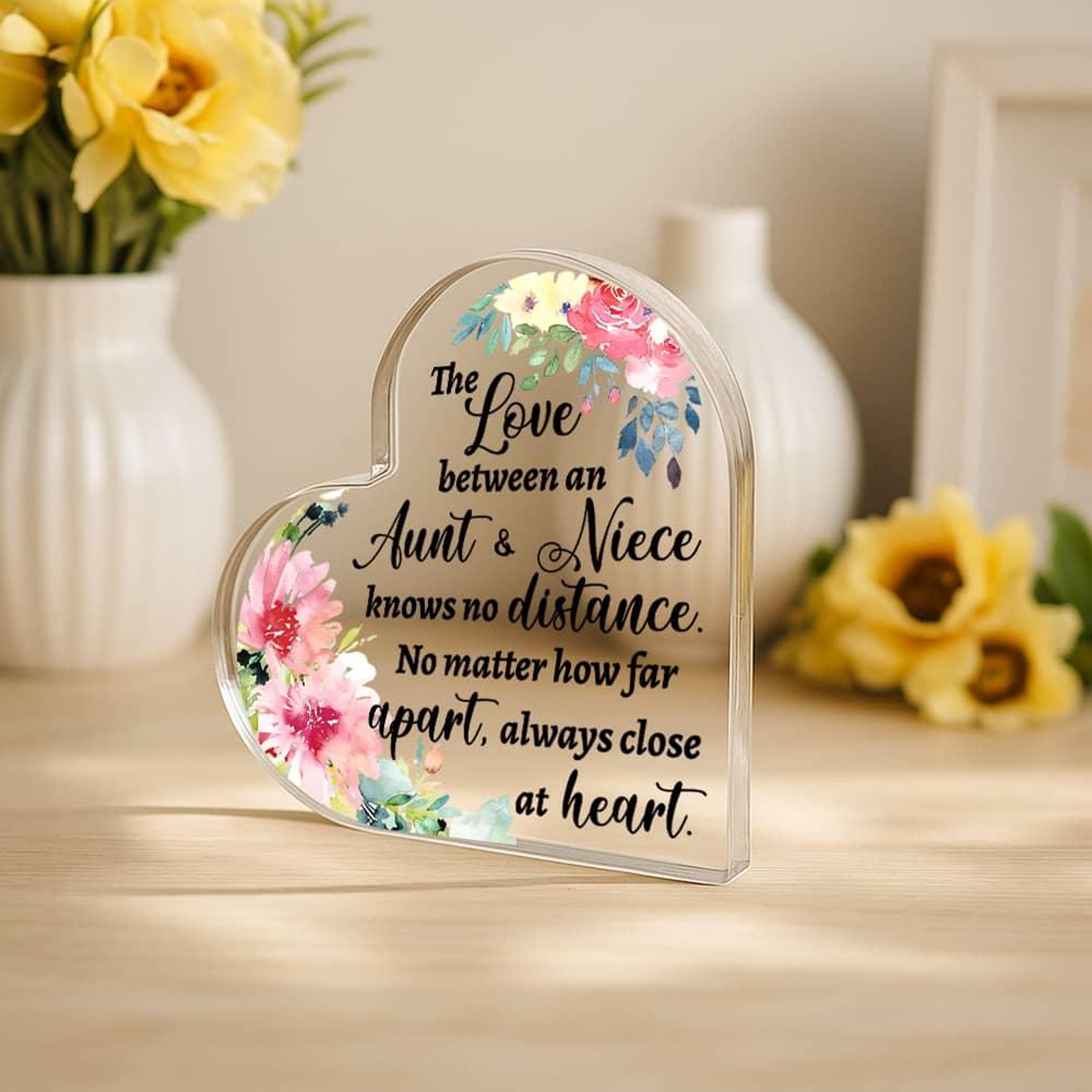 Boho Farmhouse Aunt & Niece Love Sign, Perfect Decor for Bedroom, Living Room or Office. Ideal Gift Idea – view 4