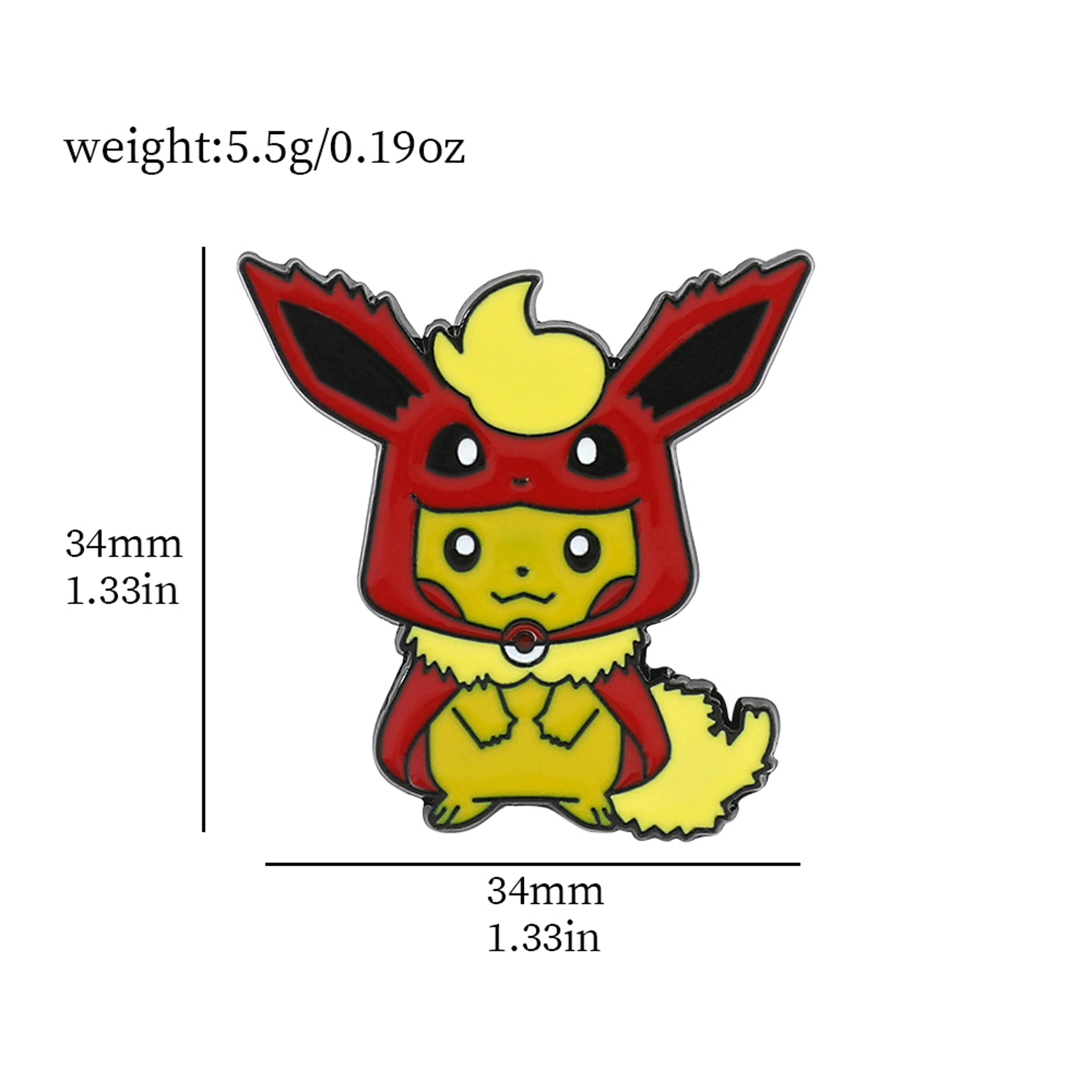 Set of Creative Pikachu Cos Eevee Enamel Pins, Metal Badge Backpack Accessories – view 5