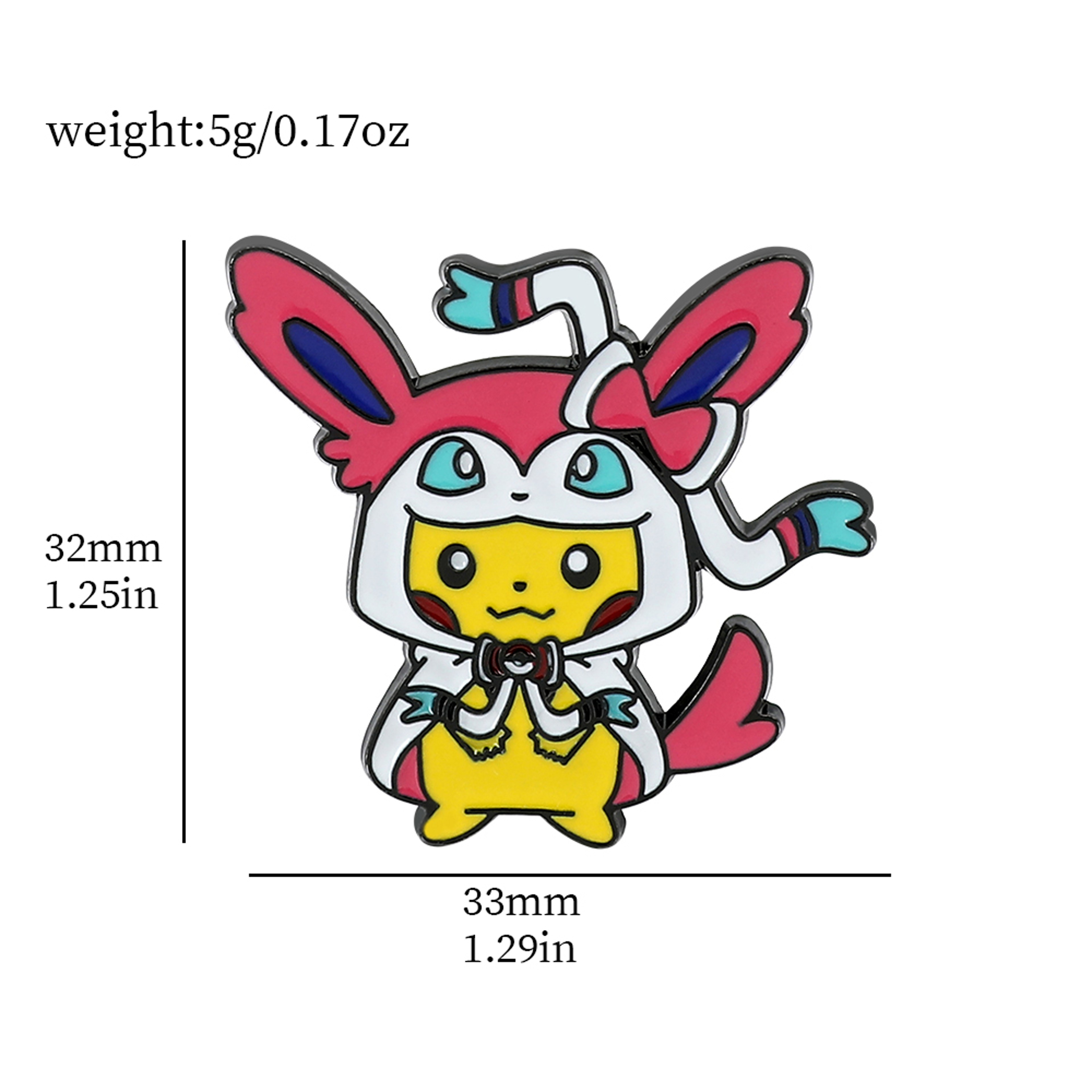 Set of Creative Pikachu Cos Eevee Enamel Pins, Metal Badge Backpack Accessories – view 6