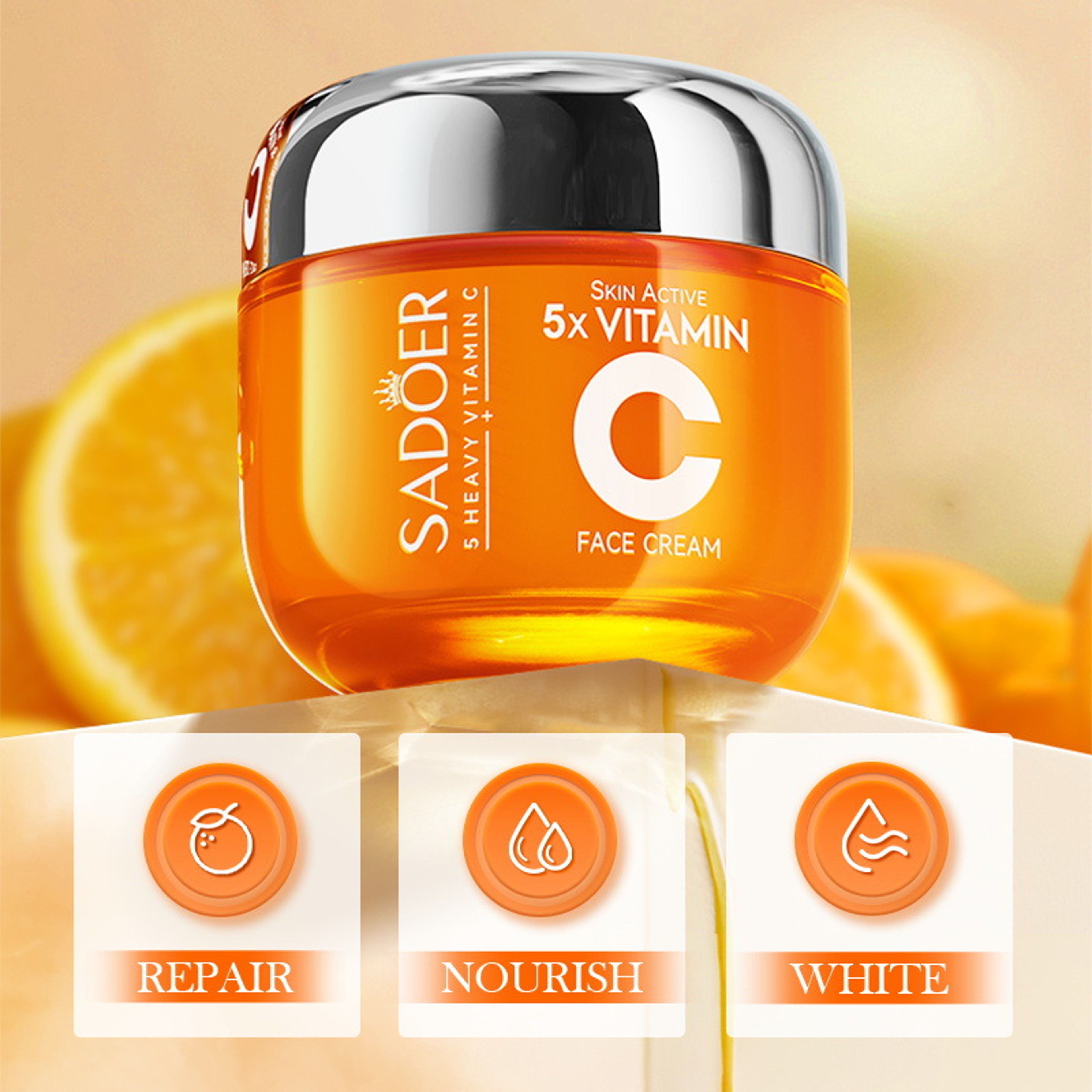 Hydrating Vitamin C Face Cream for Brightening, Firming, and Moisturizing Skin – view 3