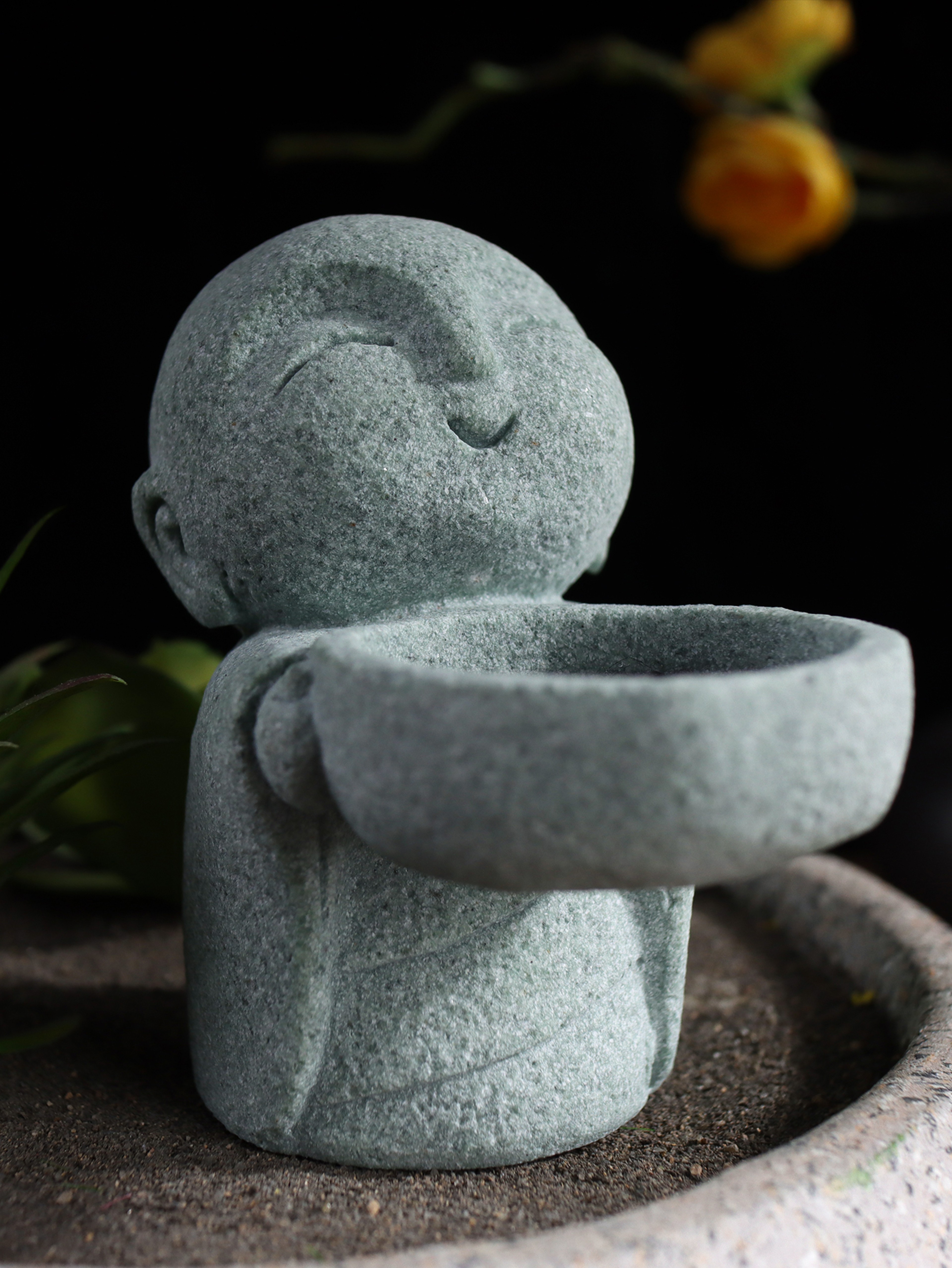 Retro Little Monk Candle Holder Base, Perfect Home Decor for Dining Table and Study Desktop Ornament – view 7