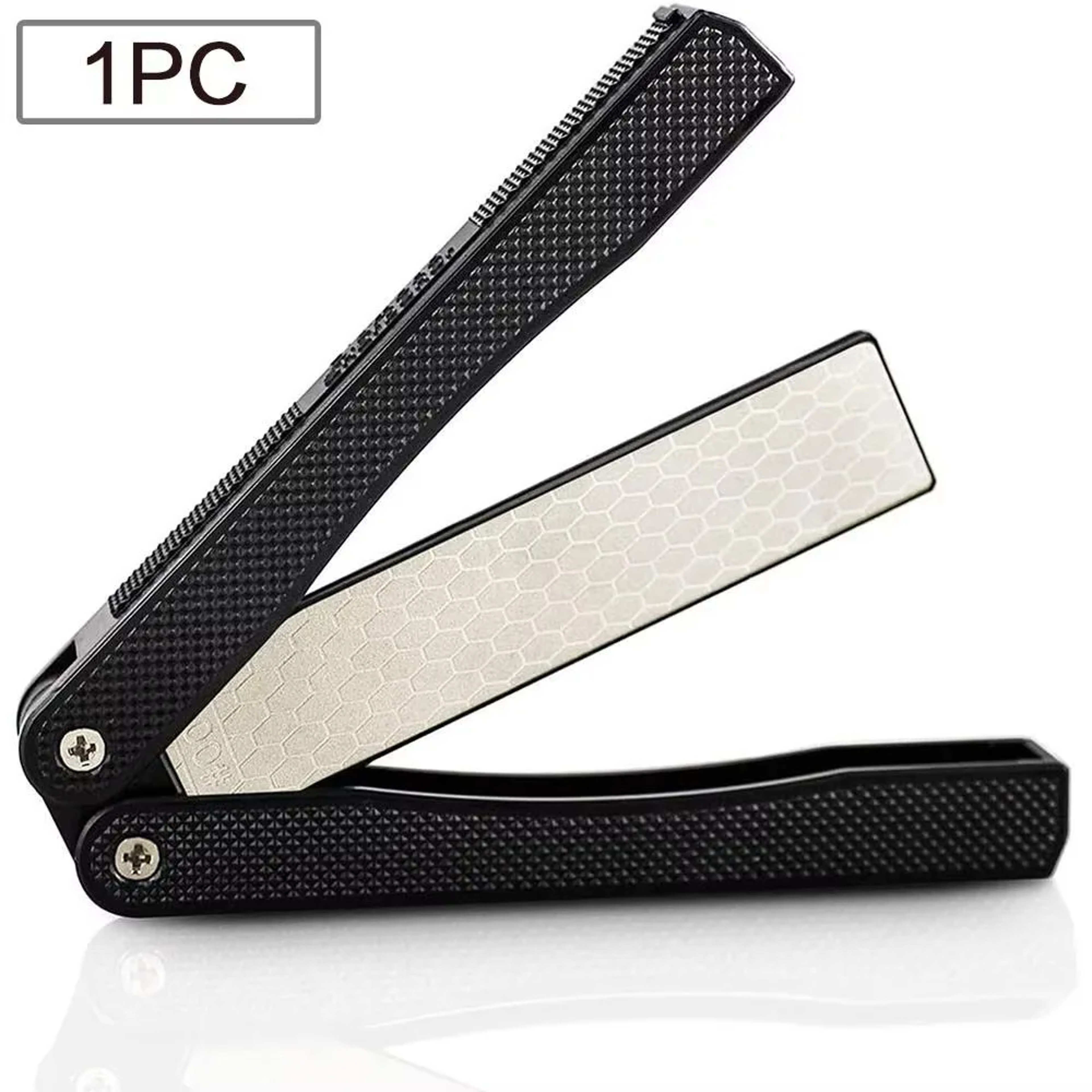 DiamondEdge Foldable Pocket Knife Sharpener  Double Sided Diamond Whetstone 6