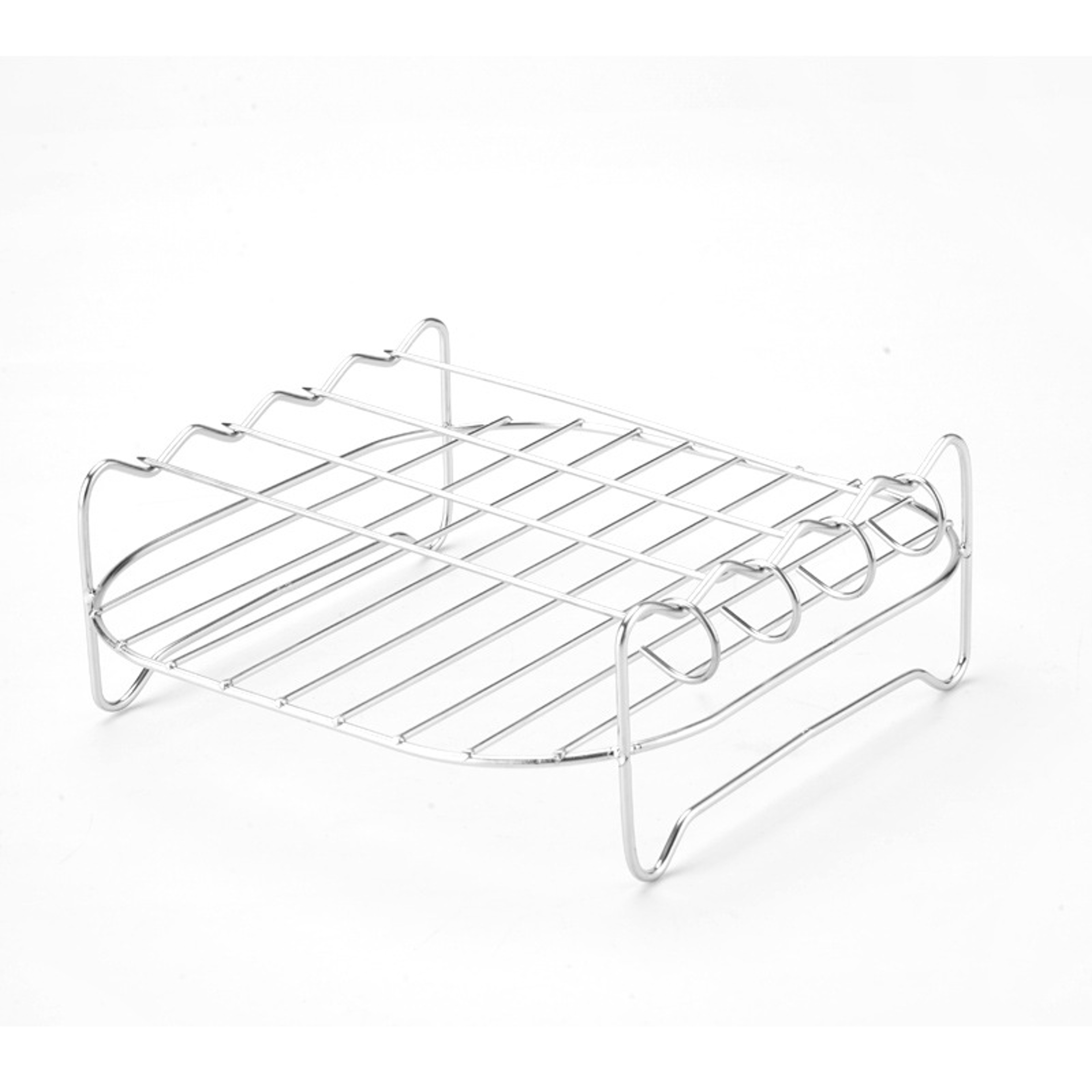 Stainless Steel BBQ Skewer Rack & Air Fryer Grill Rack for Even, Mess Free Grilling – view 4